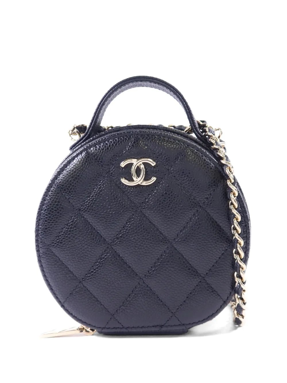 Diamond-quilted CC shoulder bag