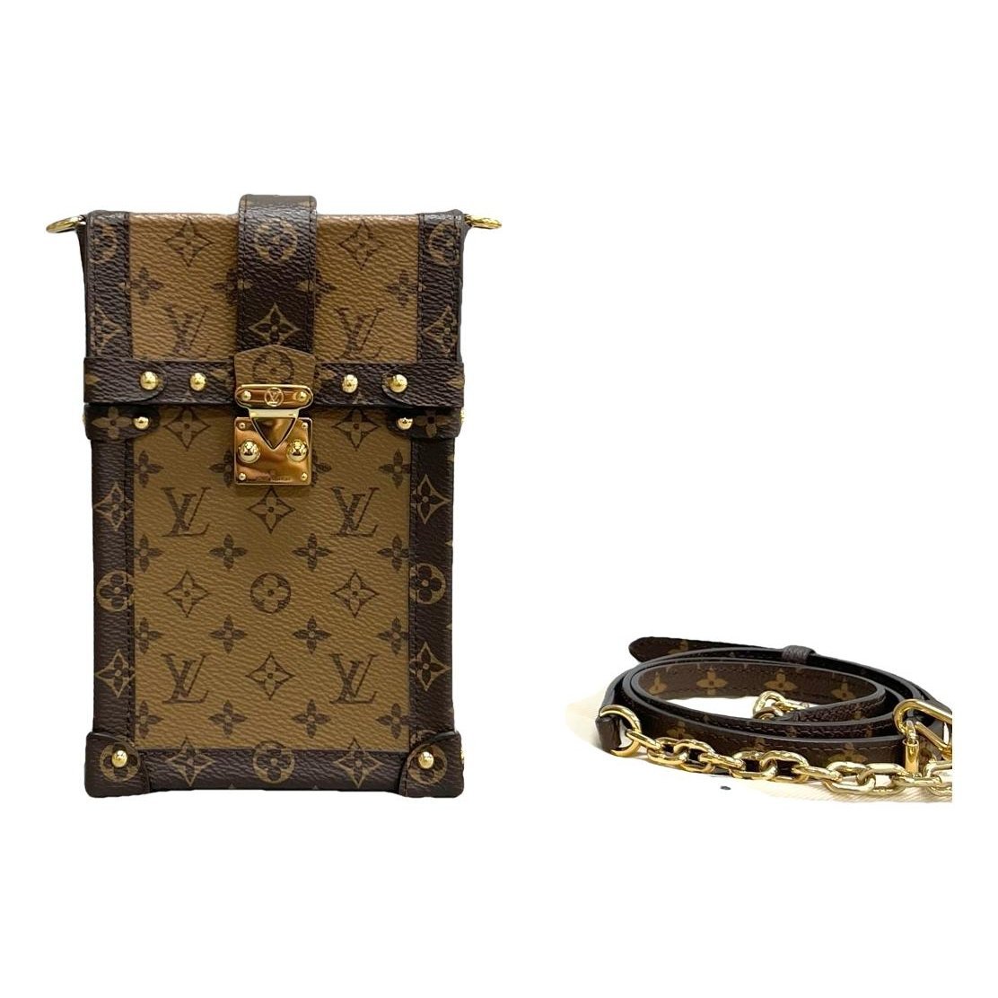 Pochette Trunk Verticale leather handbag