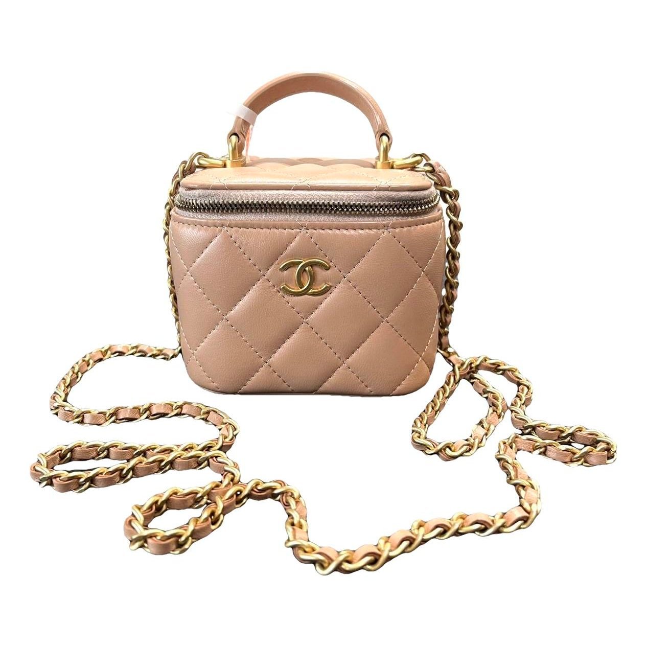 Vanity leather handbag