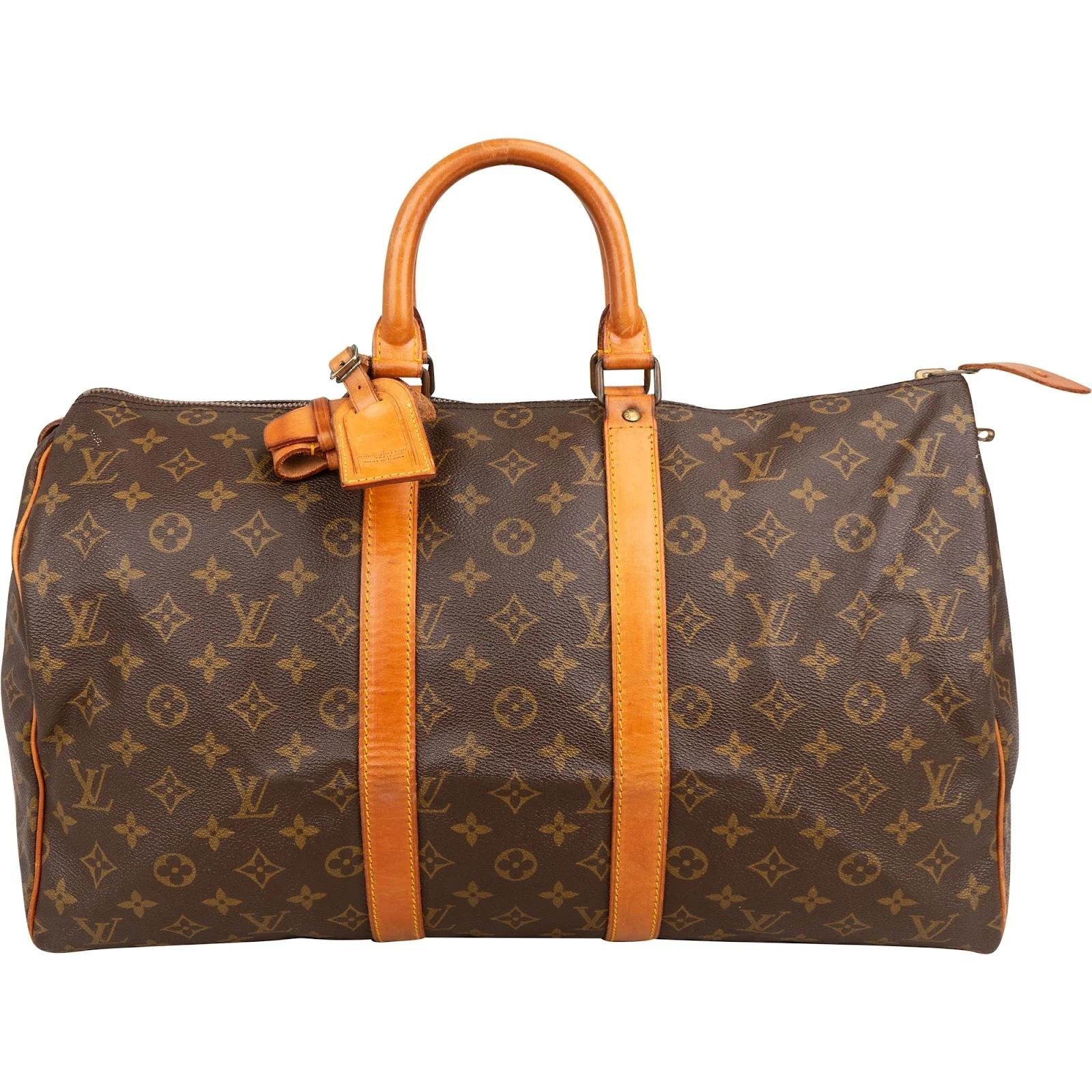 Keepall leather travel bag