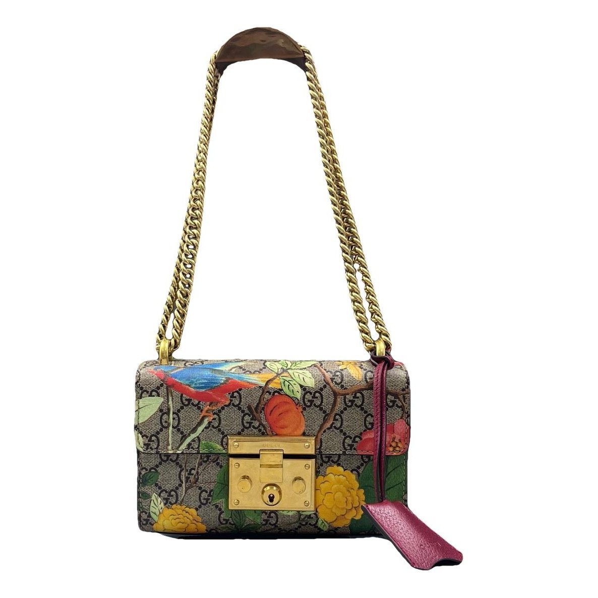 Padlock leather handbag