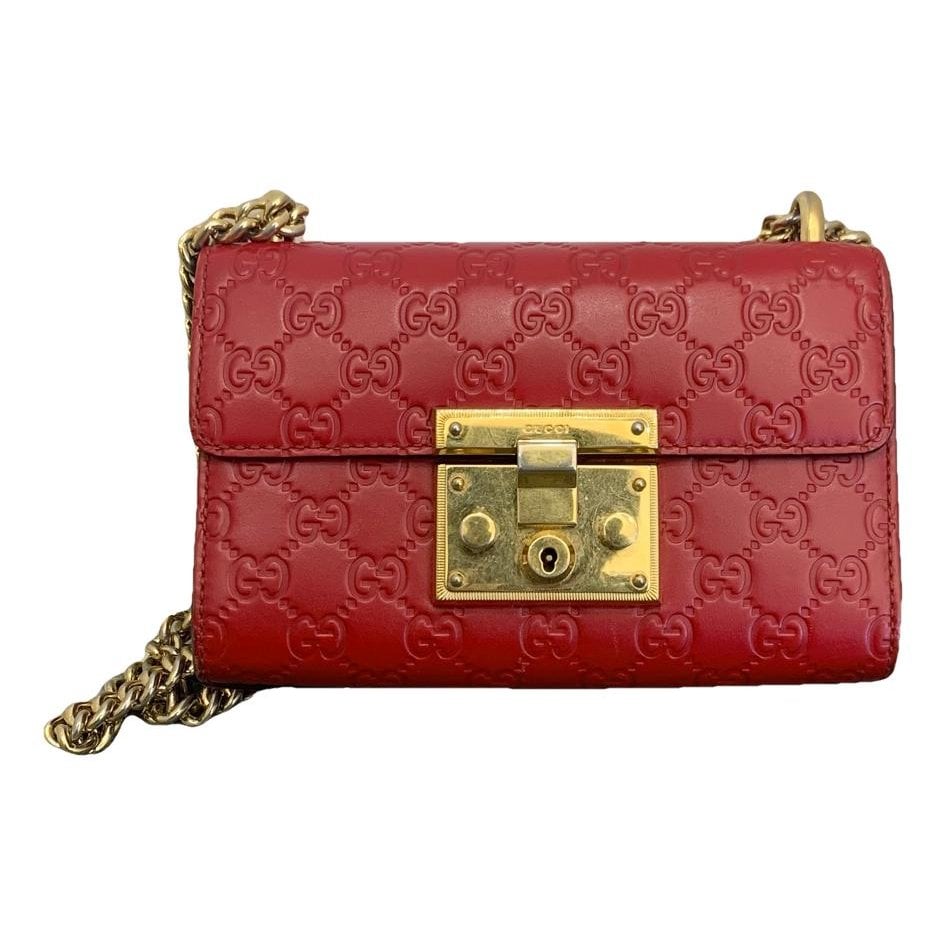 Padlock leather handbag