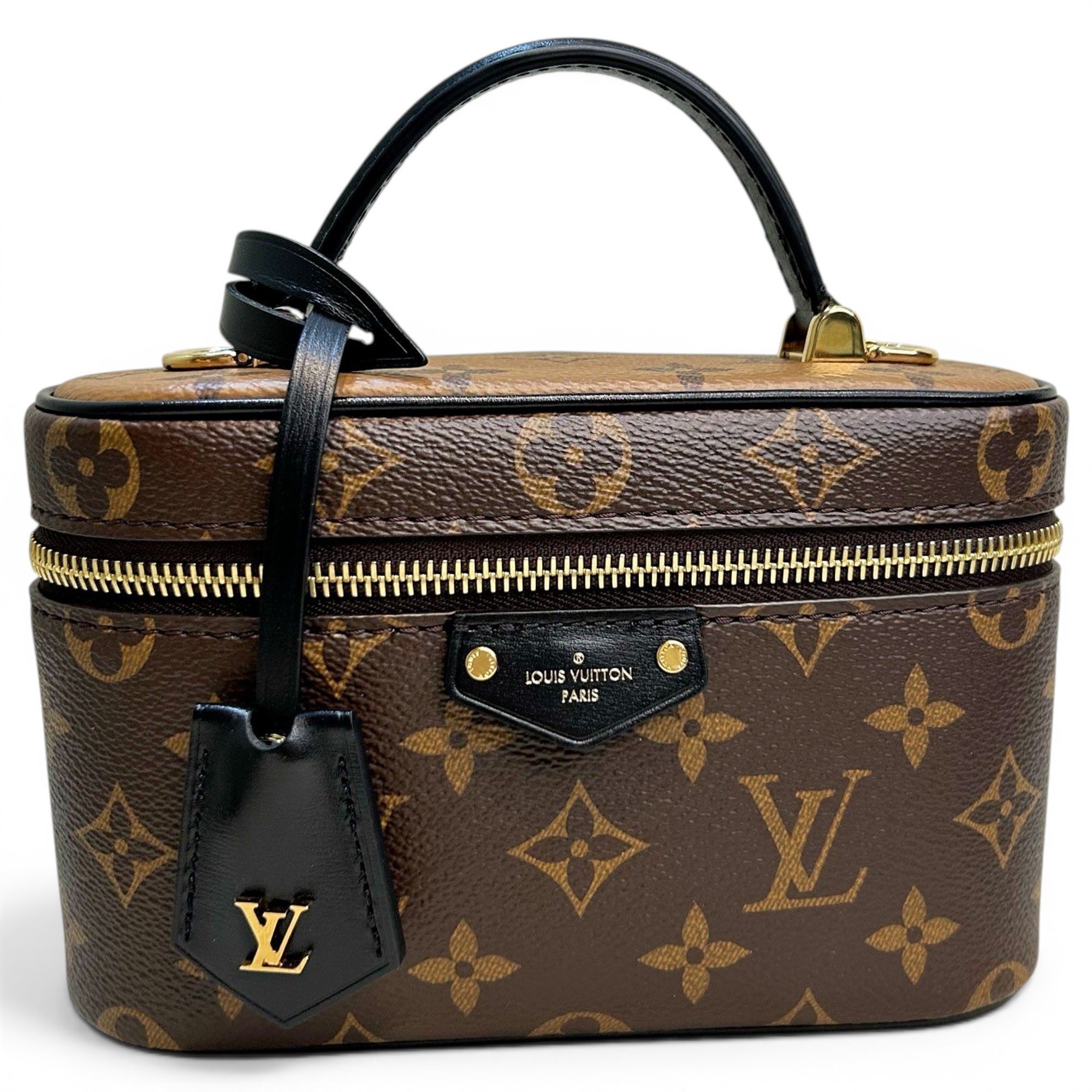 Vanity leather handbag