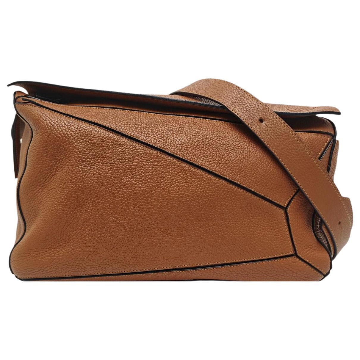 Puzzle leather handbag