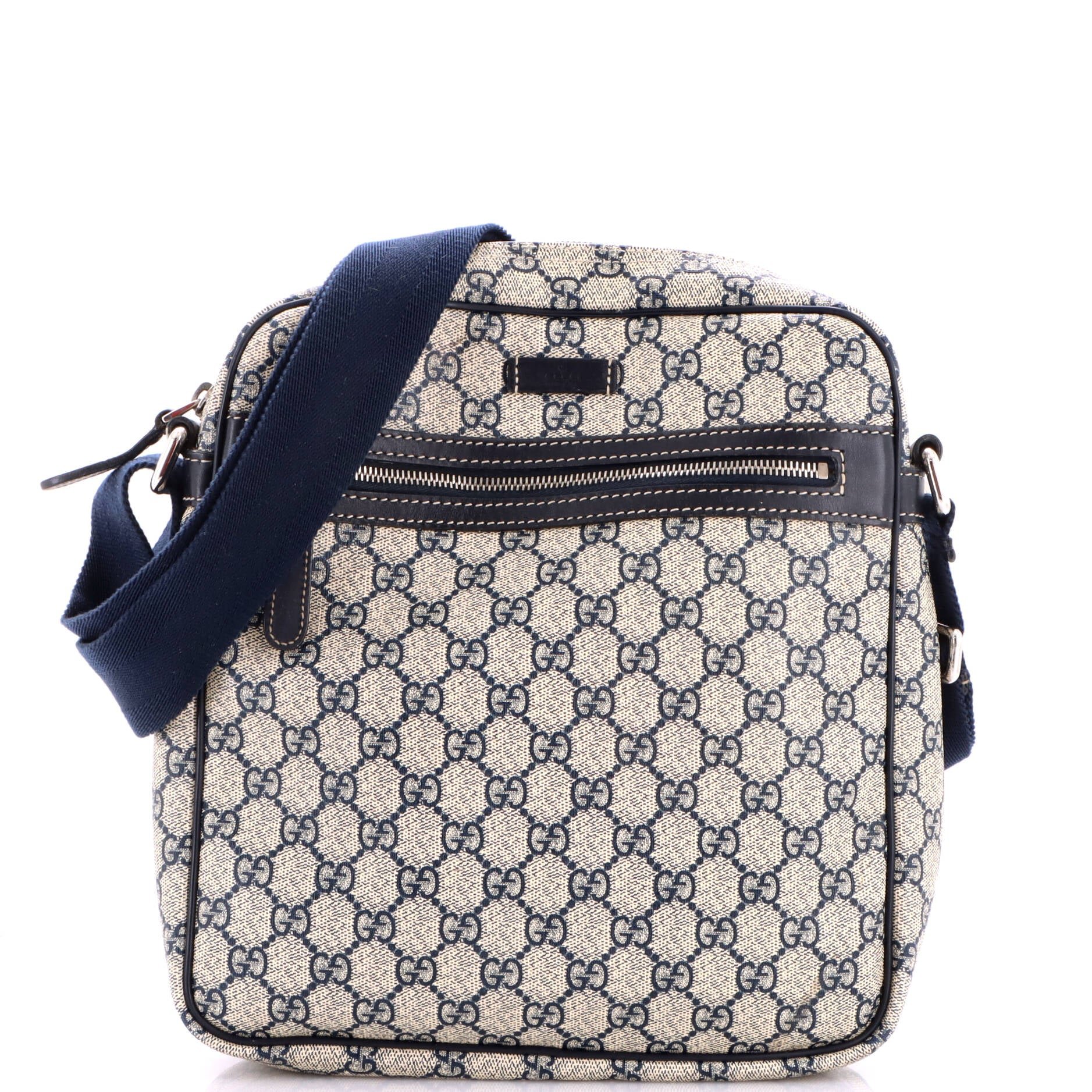Front Zip Messenger GG Coated Canvas Medium