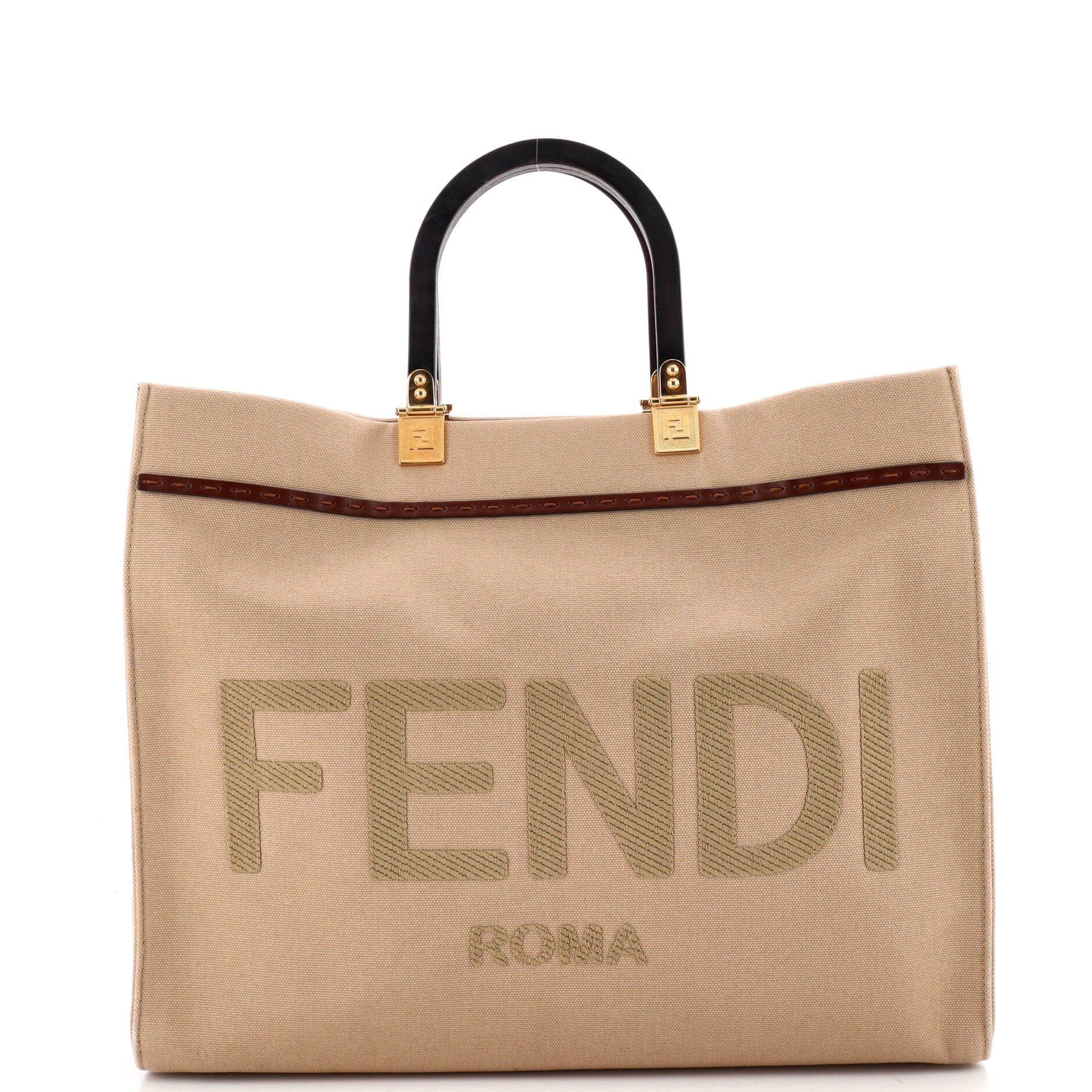 Fendi Sunshine Shopper Tote Canvas Medium