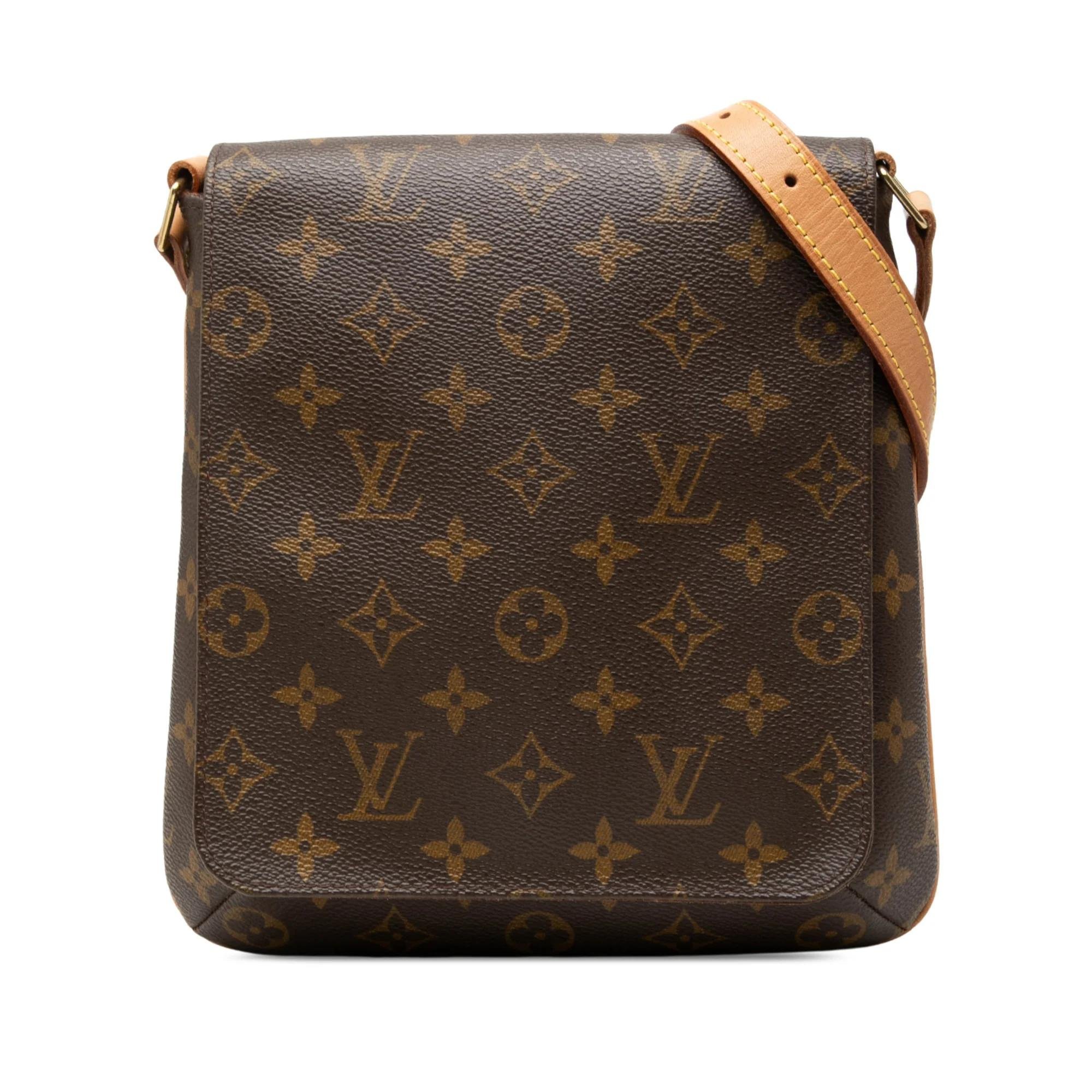 Musette cloth handbag