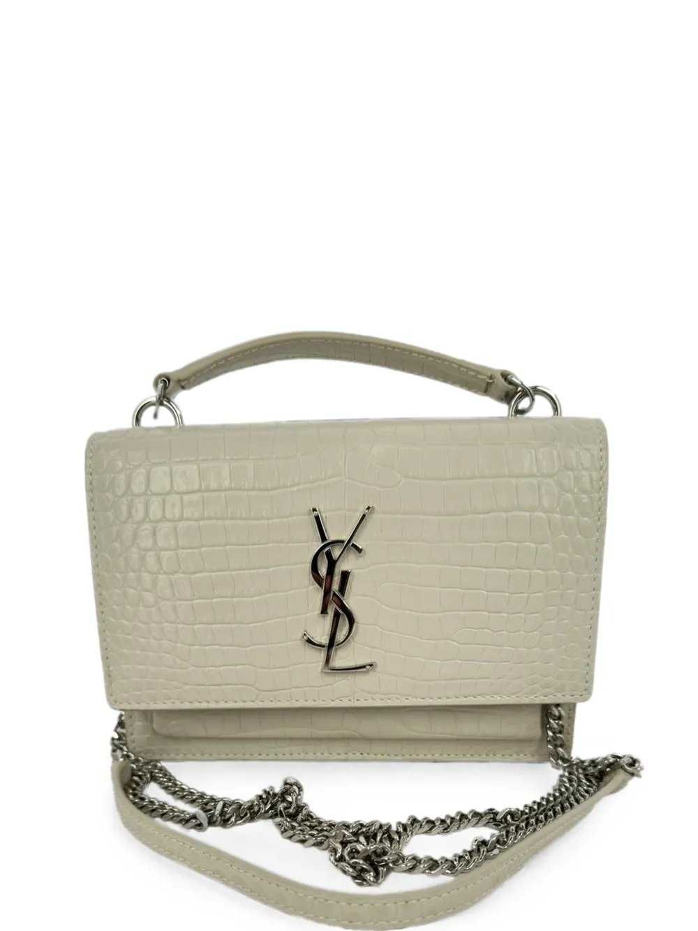 crocodile-embossed Sunset shoulder bag
