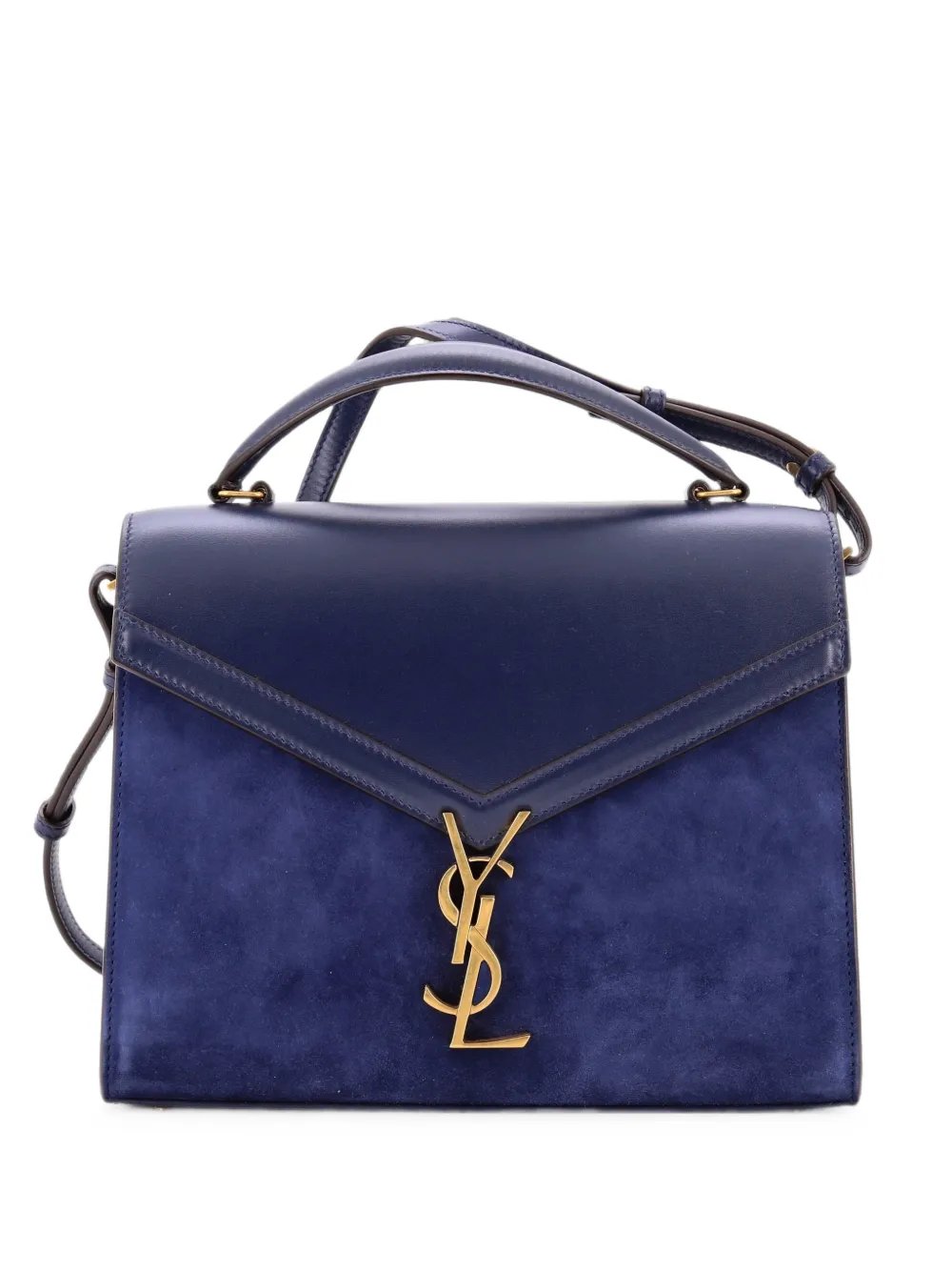 Cassandra Top Handle Bag Leather and Suede Medium shoulder bag