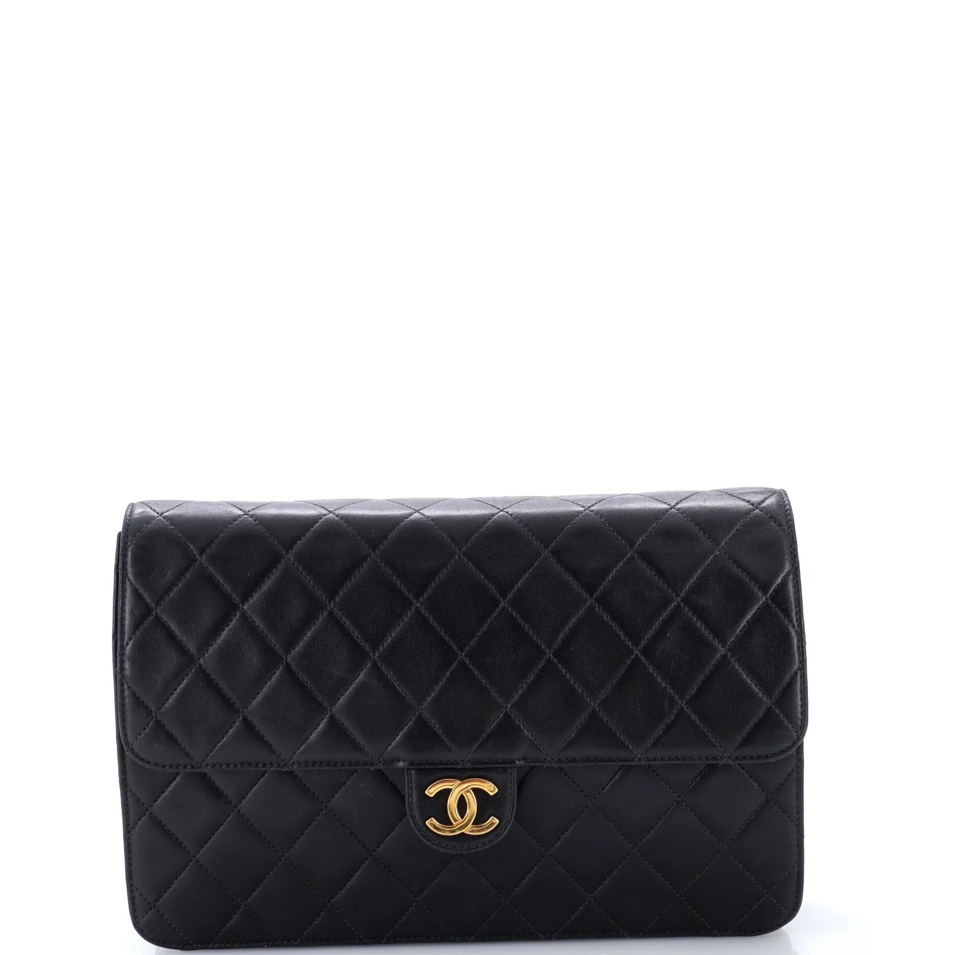 Leather clutch bag