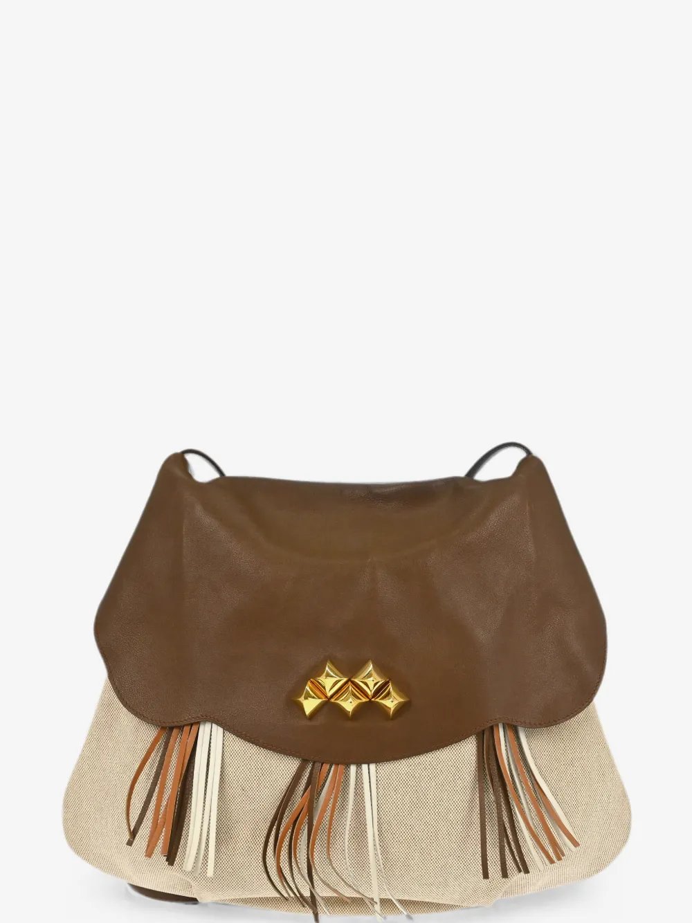 1990-2000s Barenia toile H fringe shoulder bag