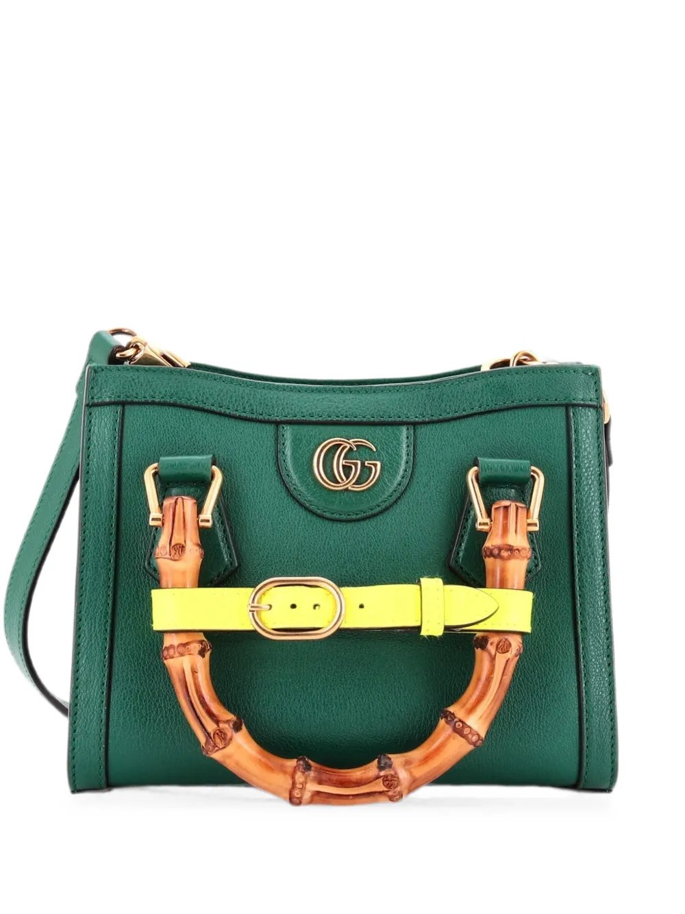 Diana NM Bamboo Handle Tote Leather Mini crossbody bag