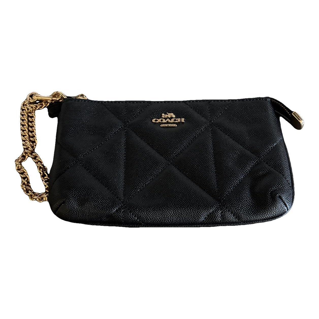 Leather clutch bag