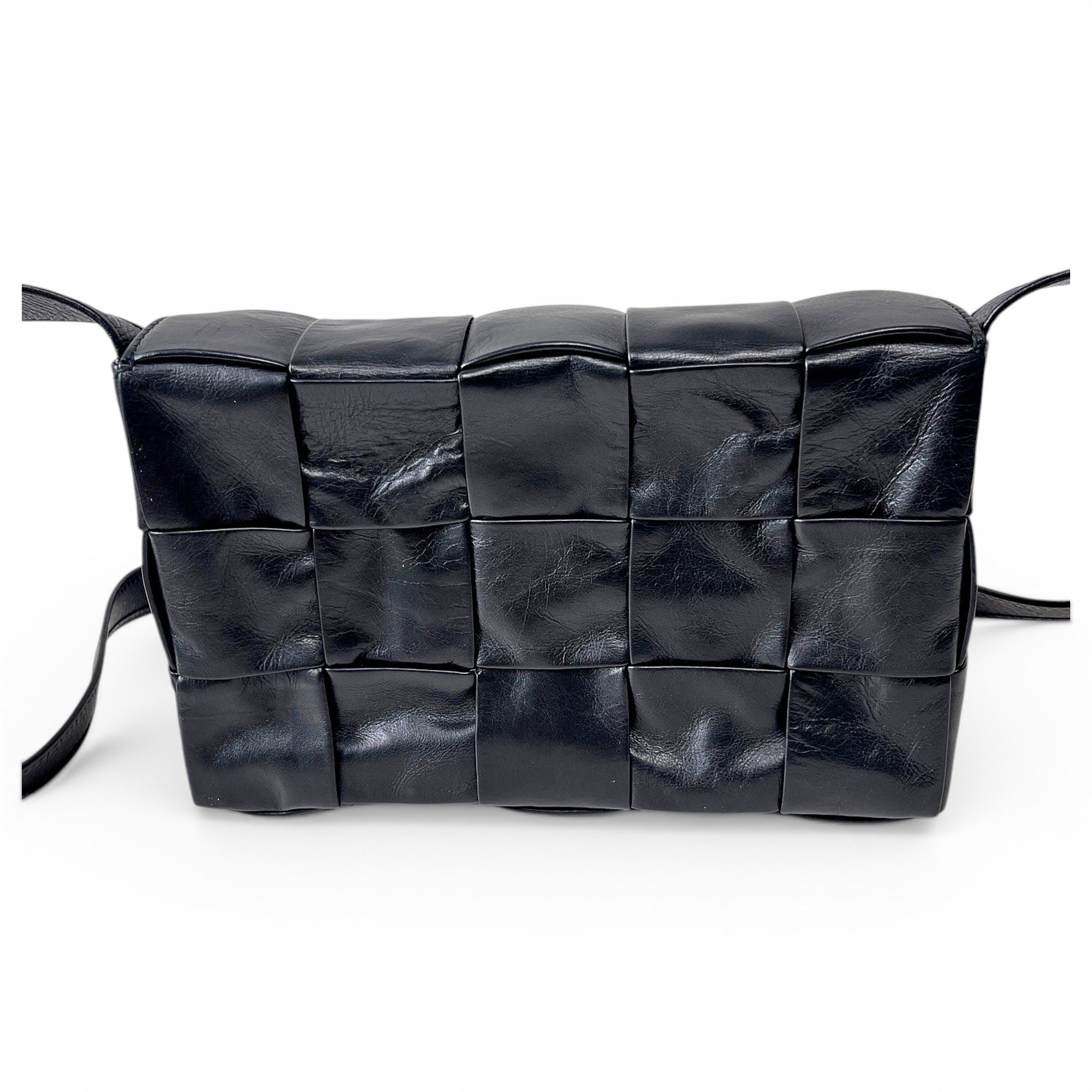 Cassette leather handbag