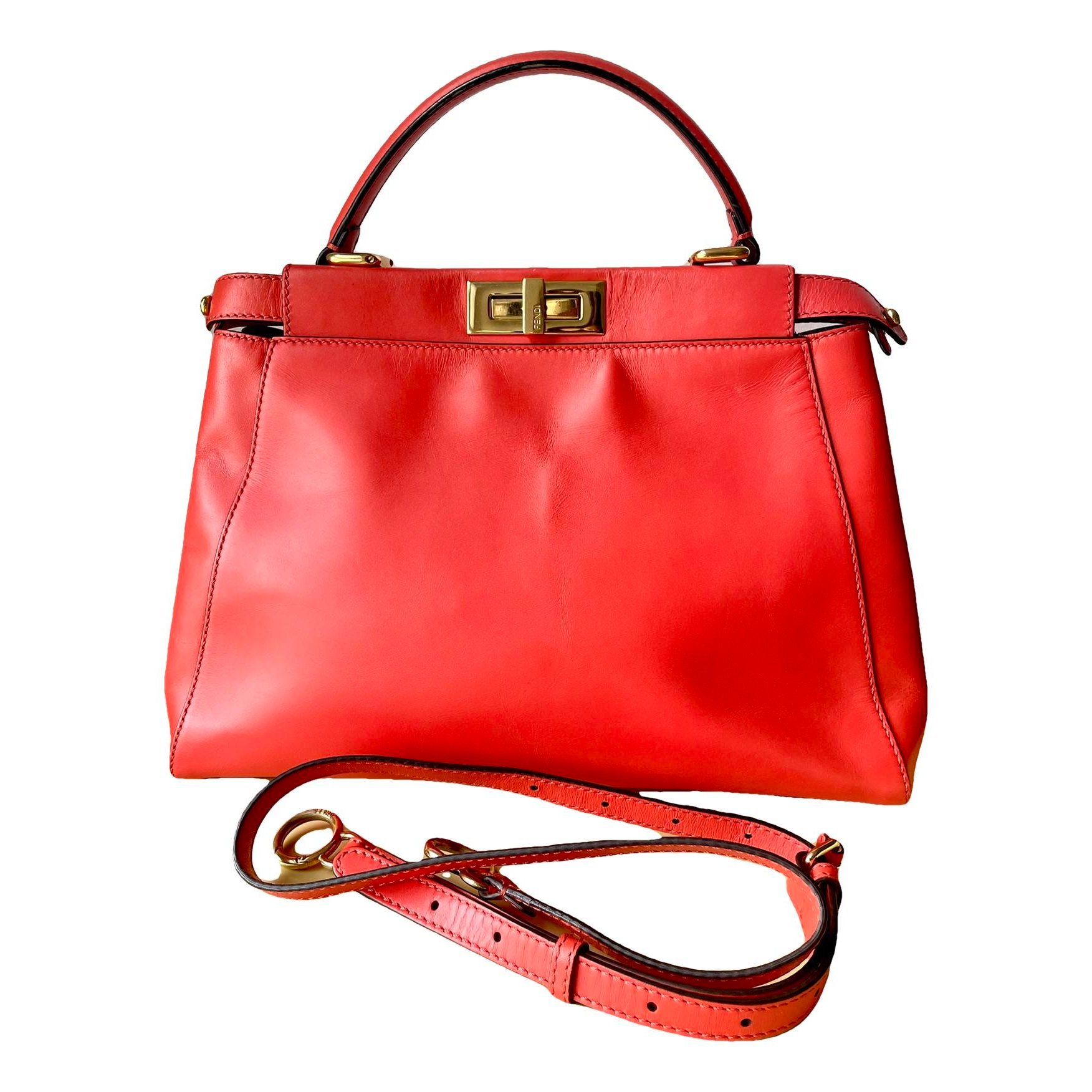 Peekaboo leather handbag