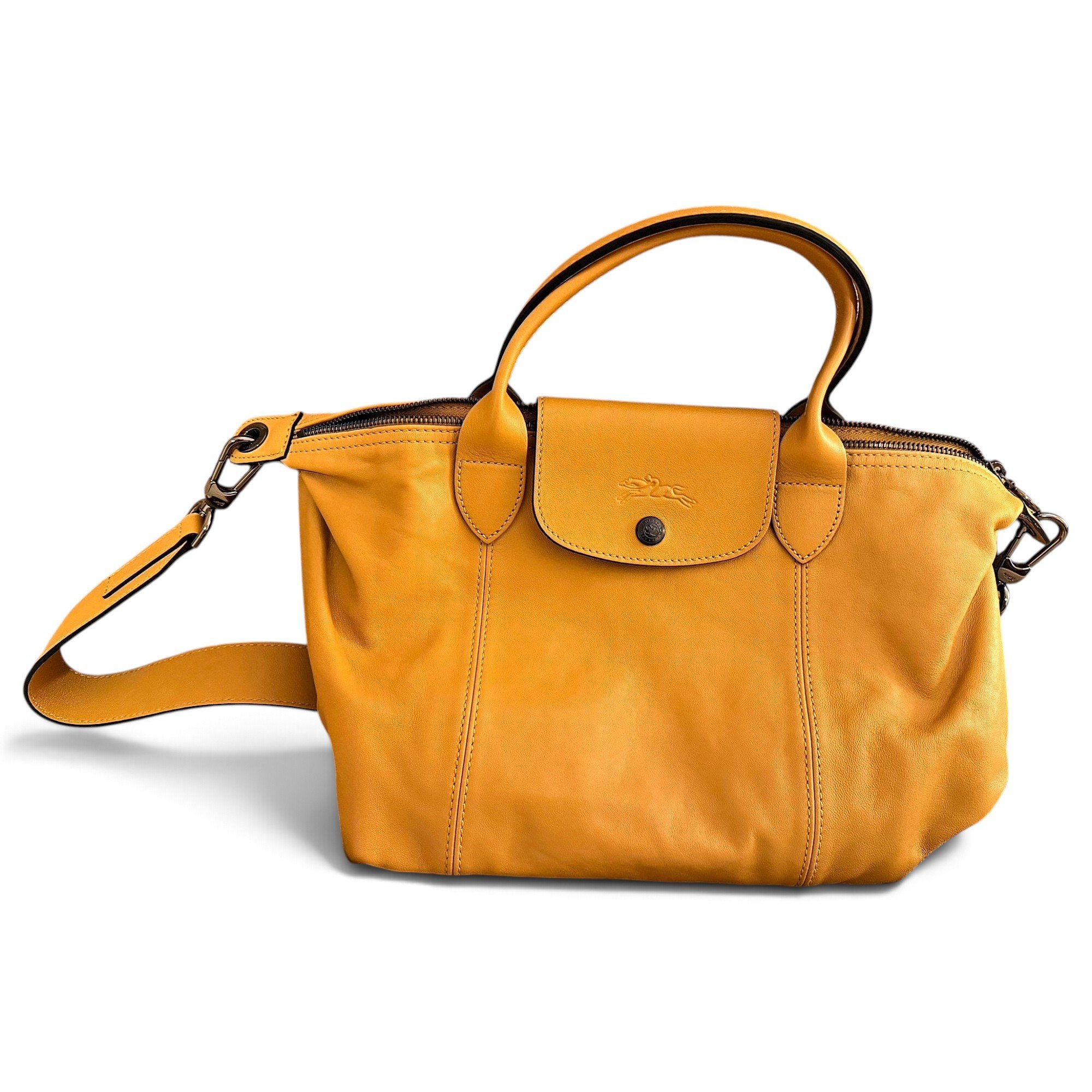 Pliage leather crossbody bag