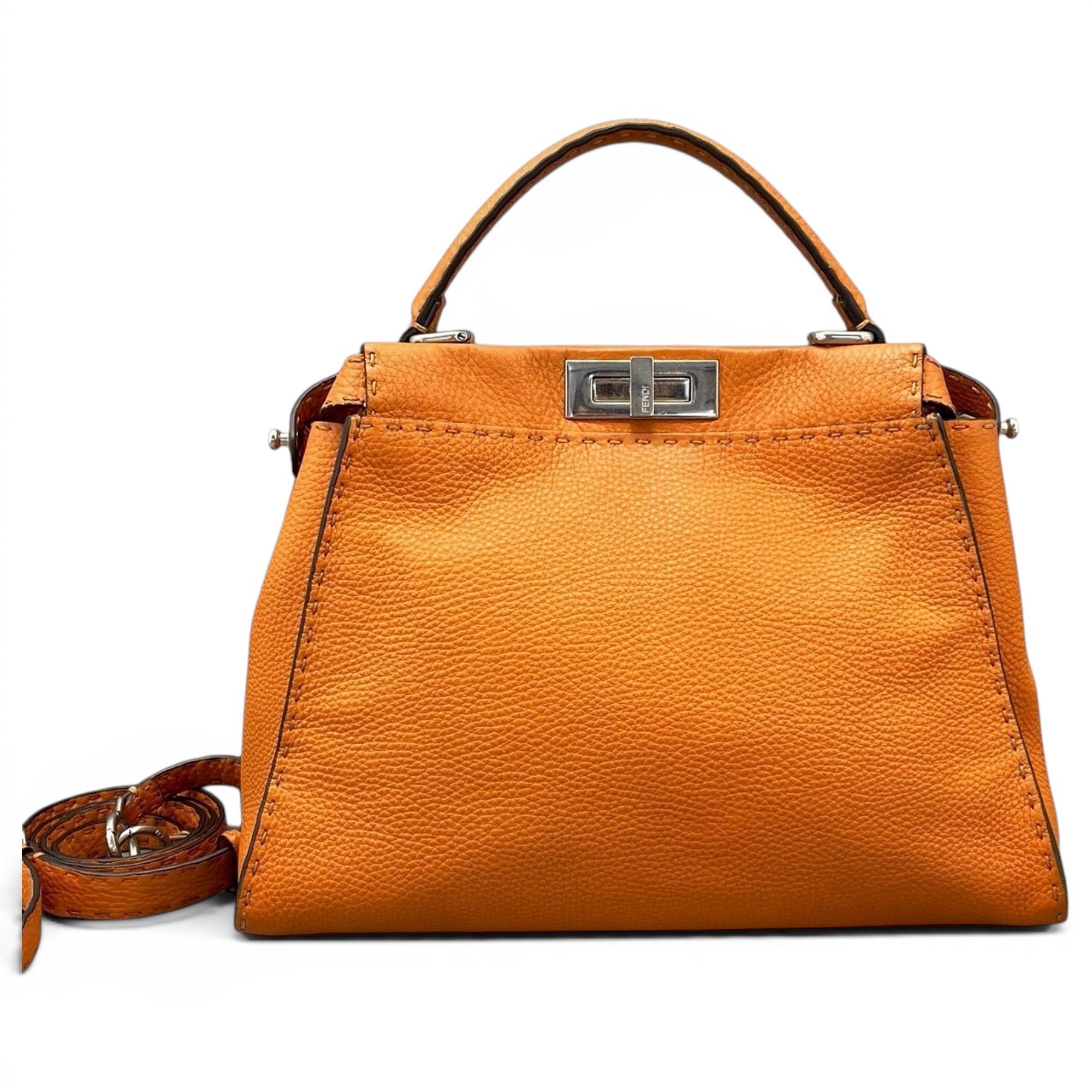 Peekaboo leather handbag