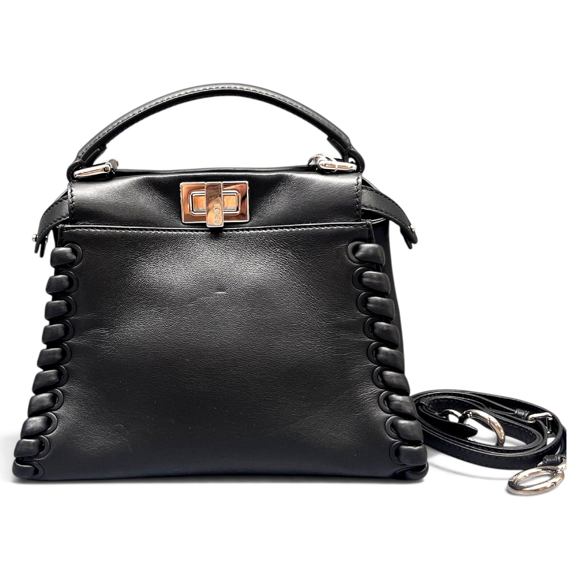 Peekaboo leather satchel