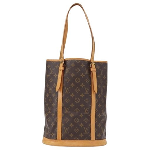 Bucket leather handbag