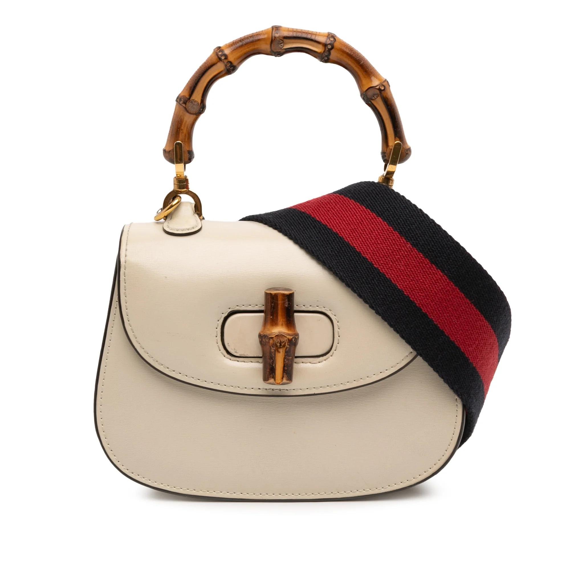 Bamboo Top Handle leather handbag