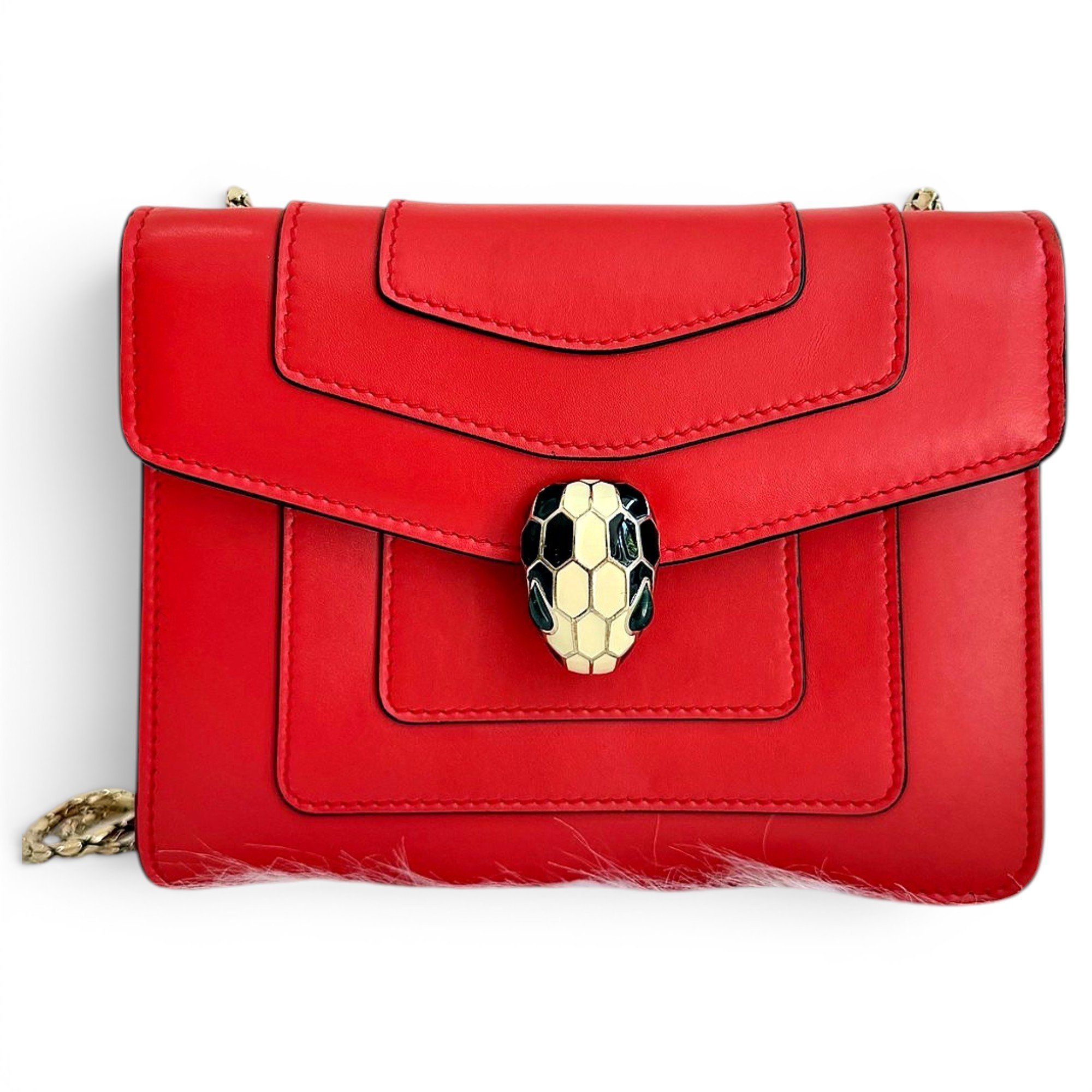 Serpenti leather handbag