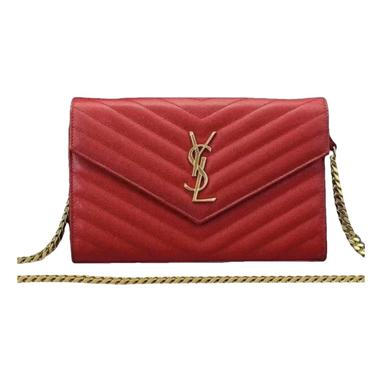 Leather clutch bag
