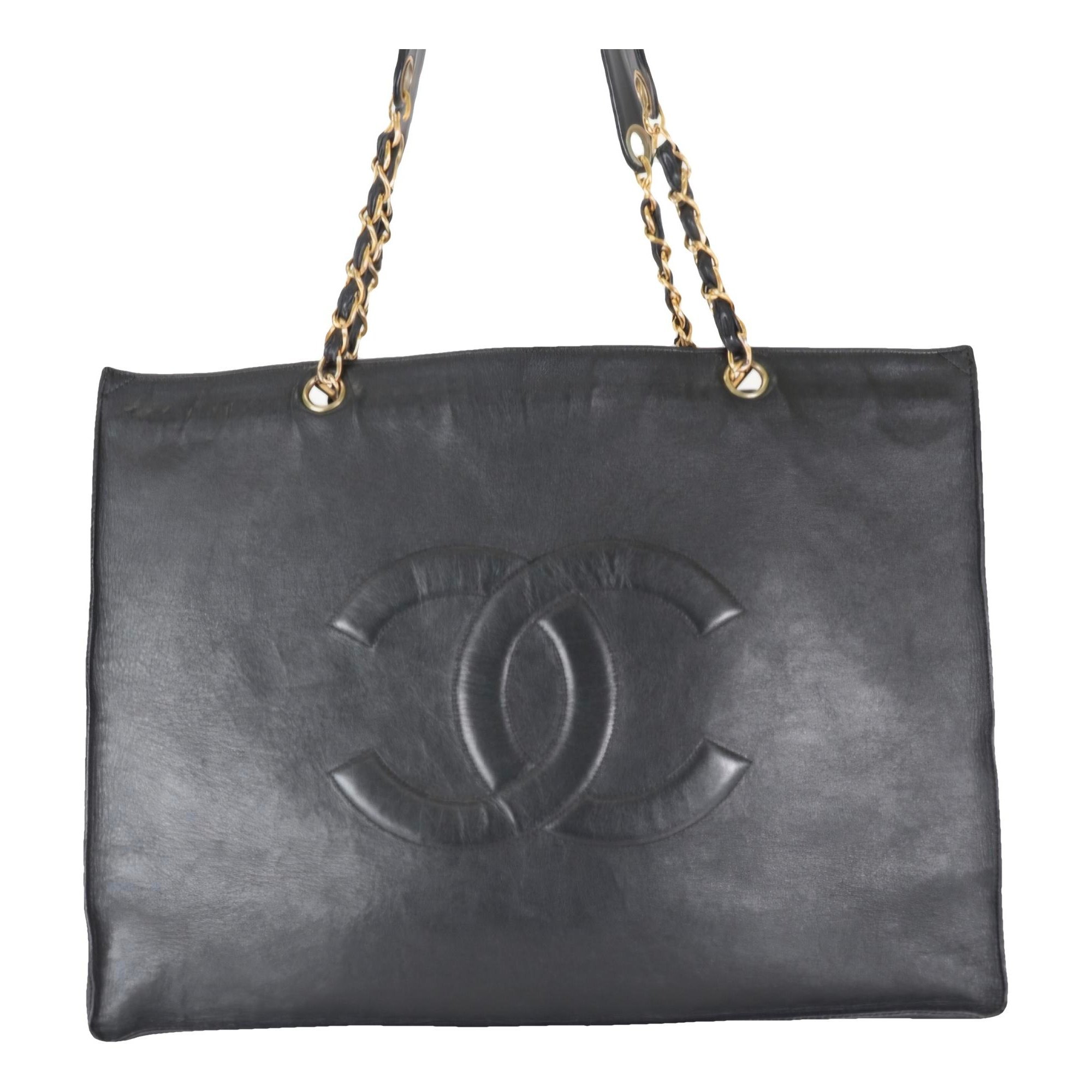 Vintage CC Chain leather tote