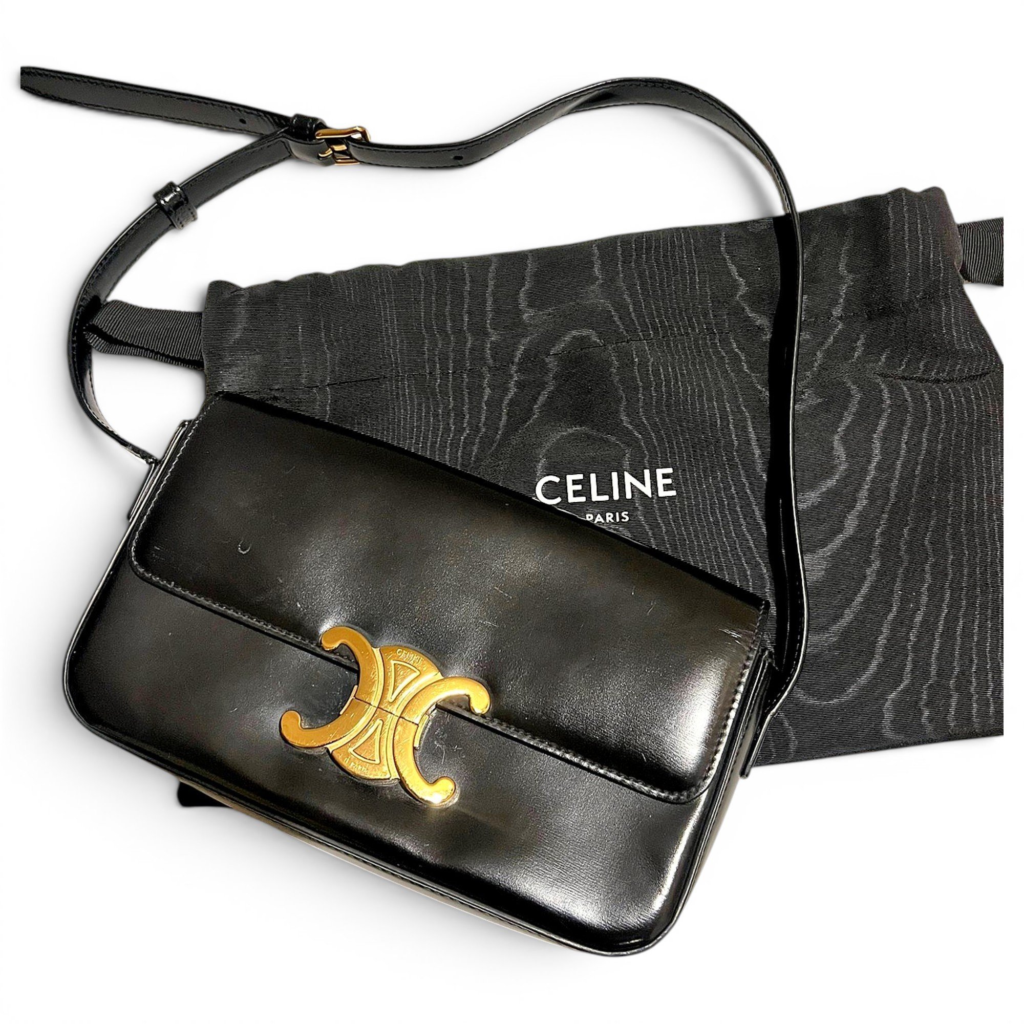 Triomphe leather handbag