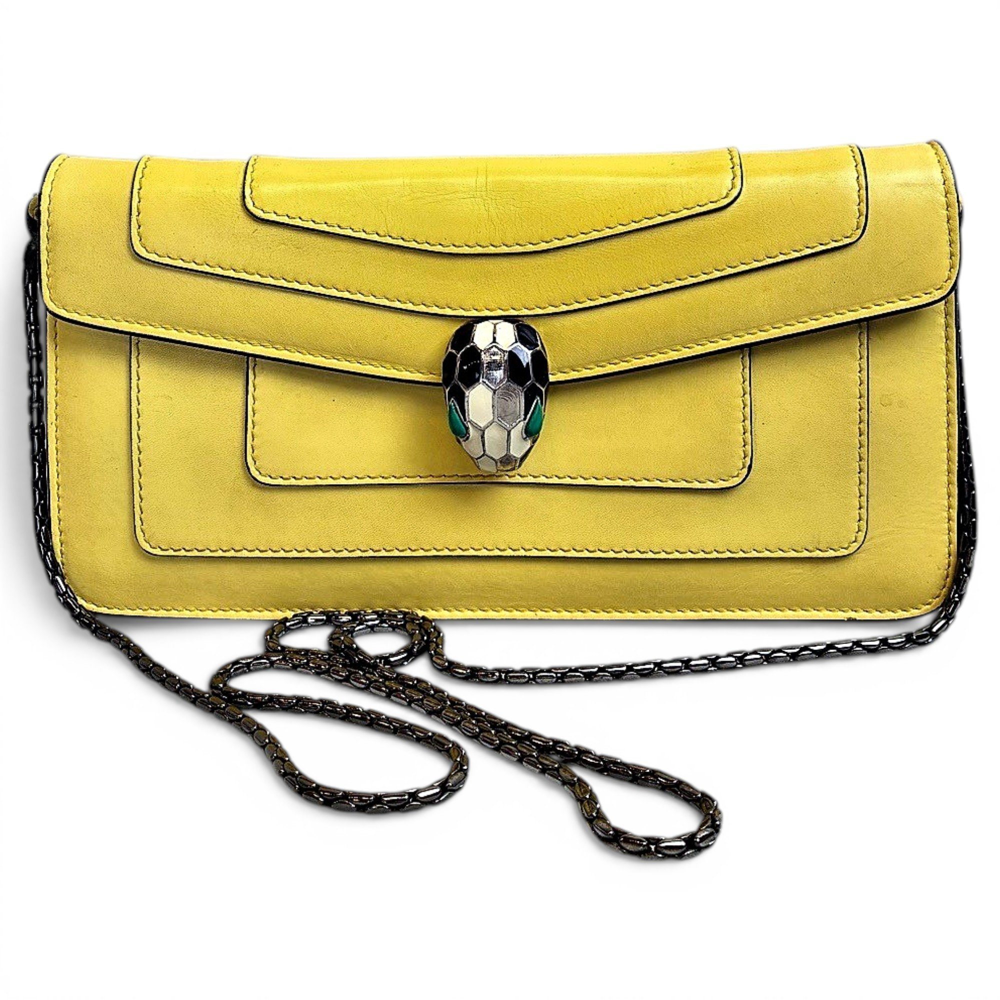 Serpenti leather handbag