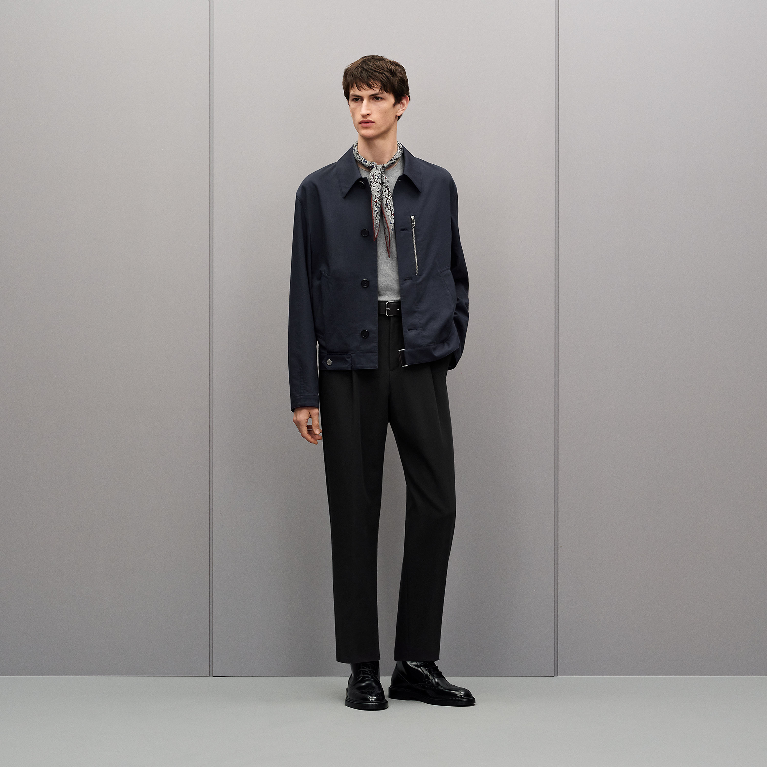"Neo pique" straight cut jacket