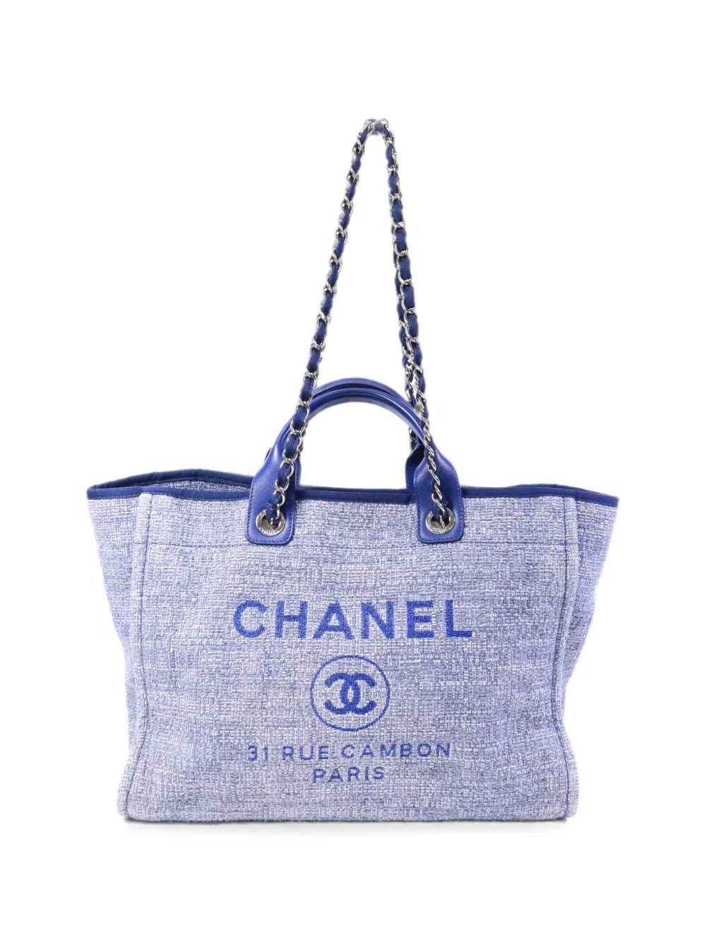 CC Deauville chain-strap canvas tote bag