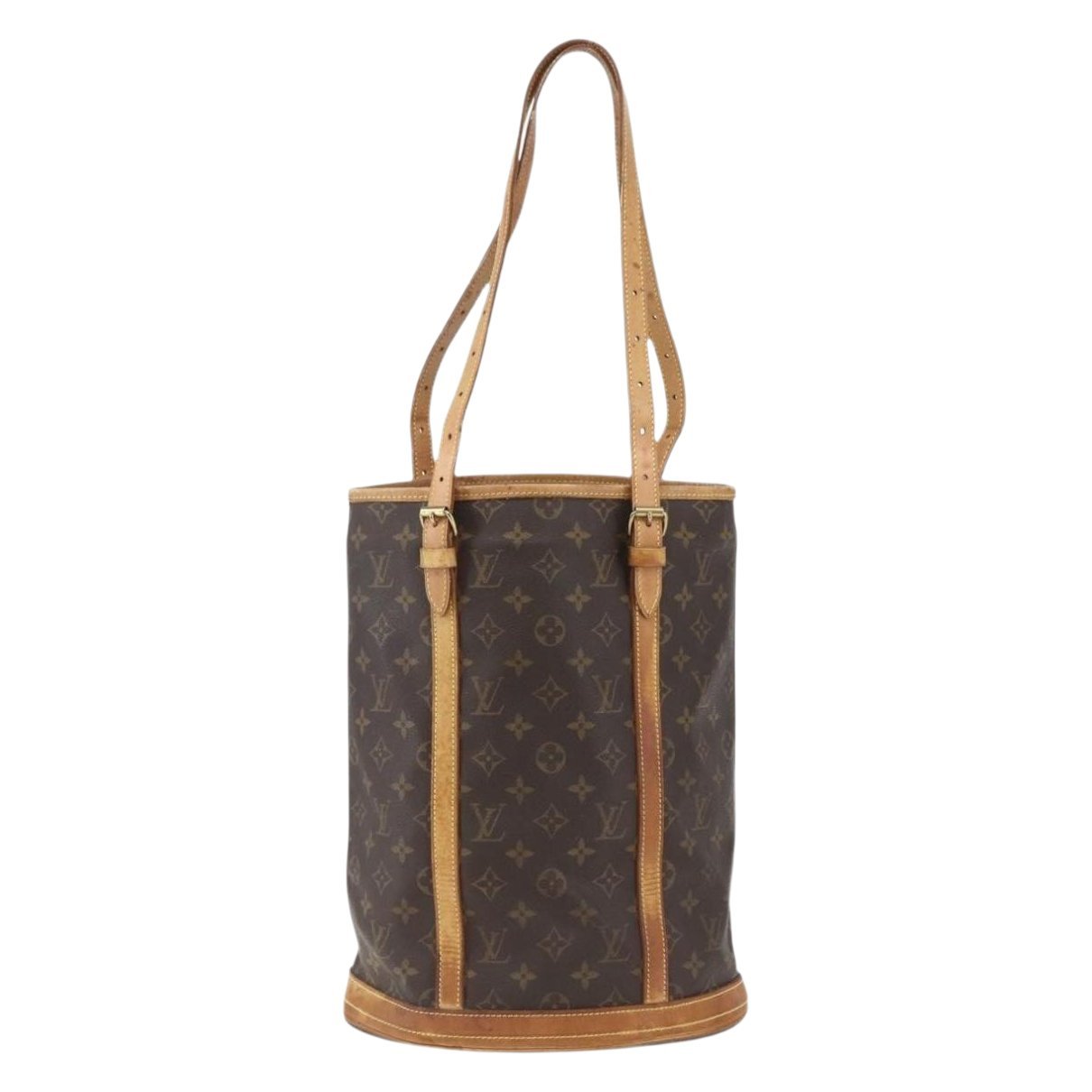 Bucket leather handbag