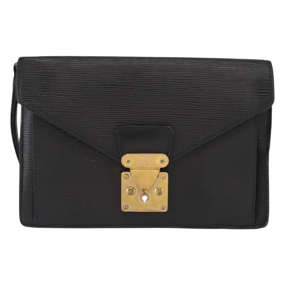 Leather clutch bag