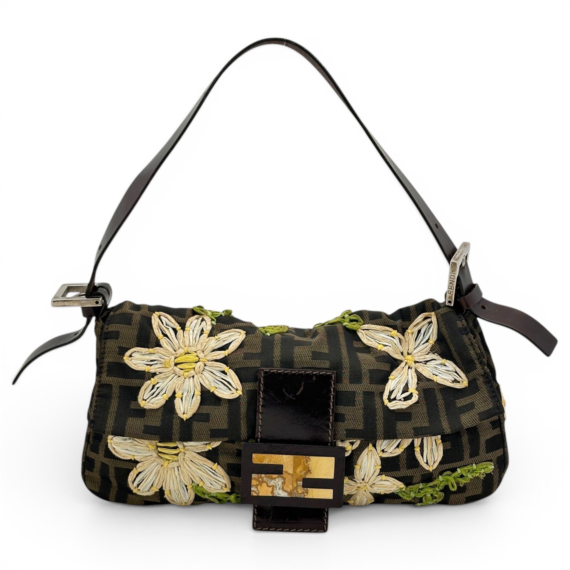 Fendi Mamma Baguette leather handbag