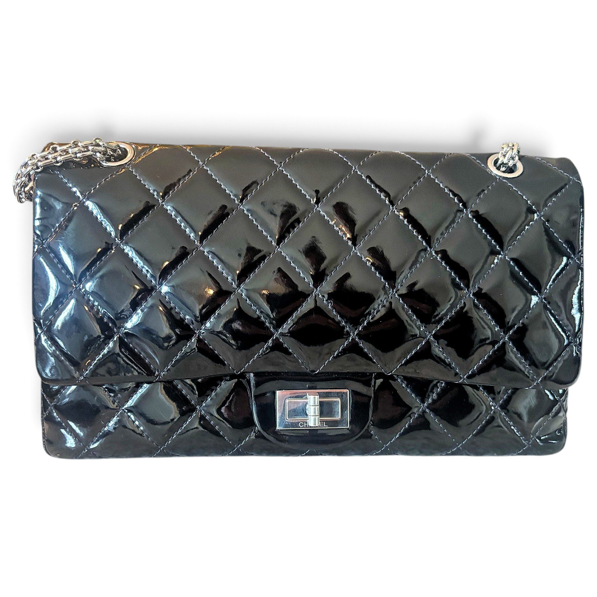 2.55 patent leather handbag