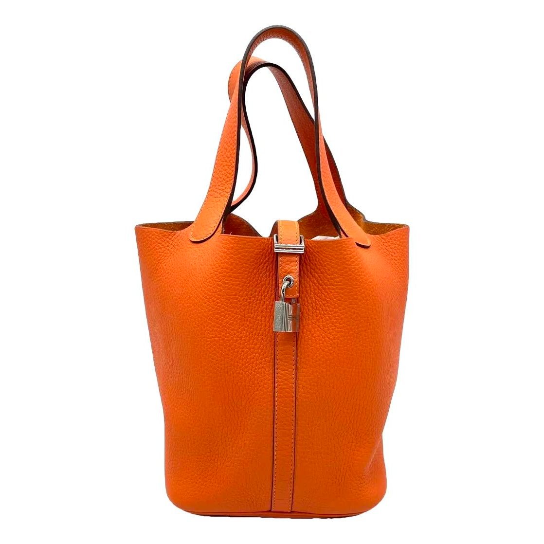 Picotin leather tote