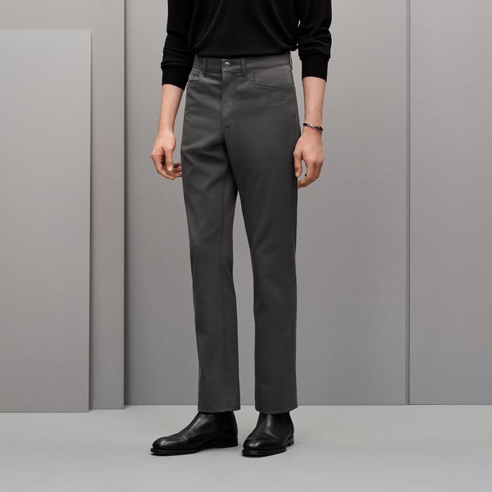 Gris Brûlé Straight Cut Jeans