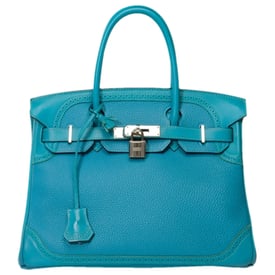 Hermes Birkin 30 Handbag Turquoise Blue Togo Leather 2015
