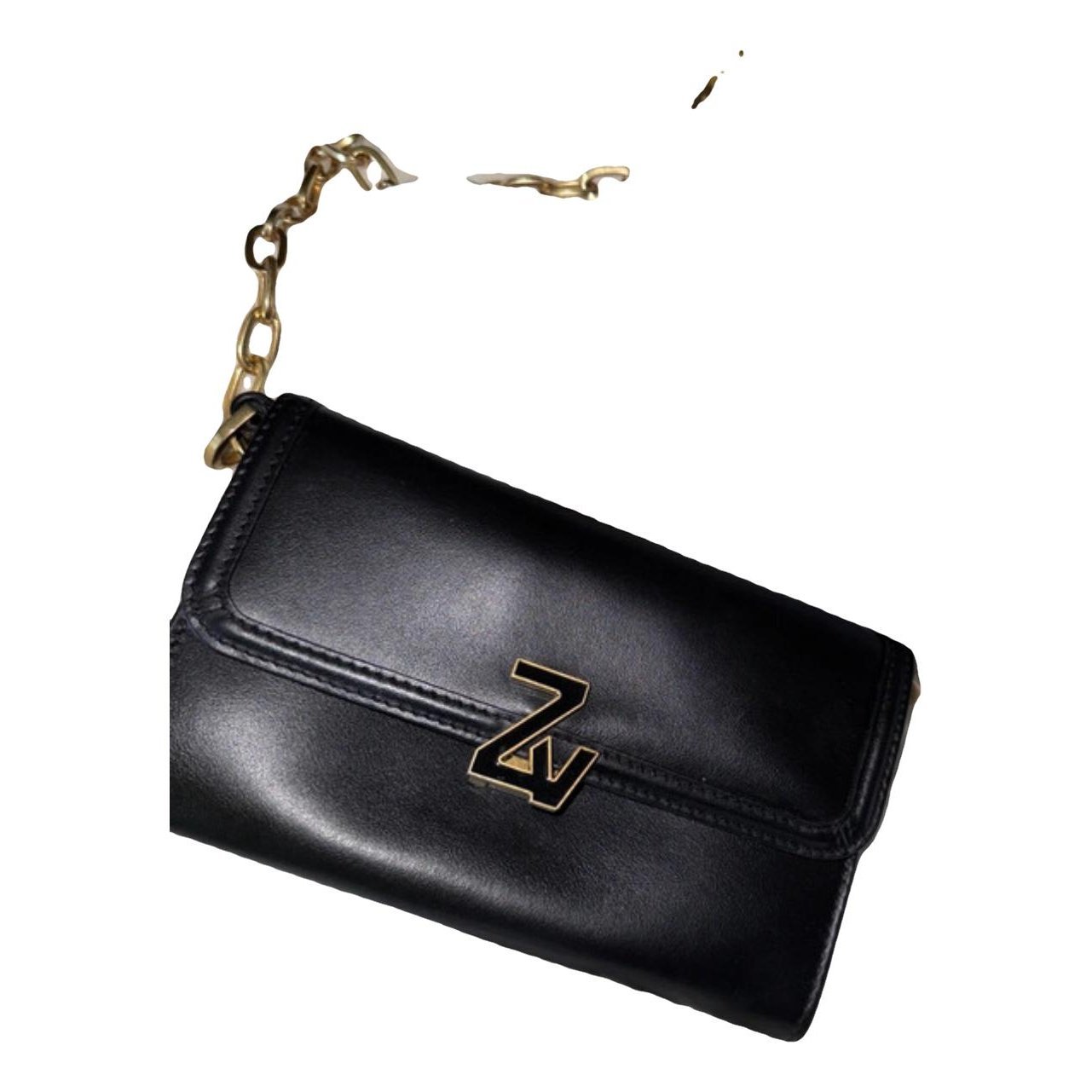 Leather clutch bag