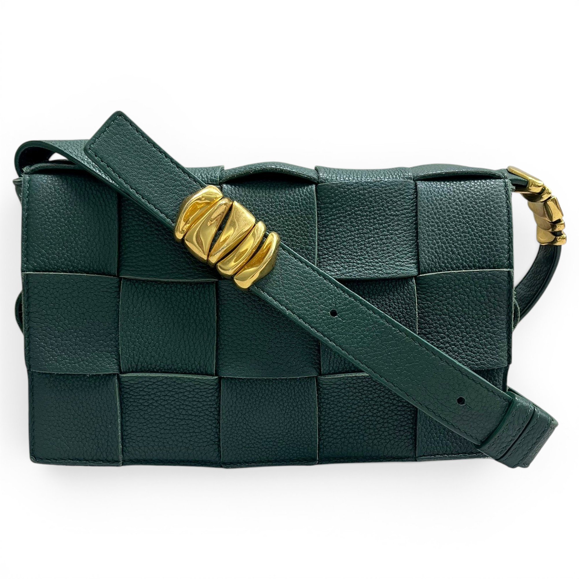 Cassette leather handbag