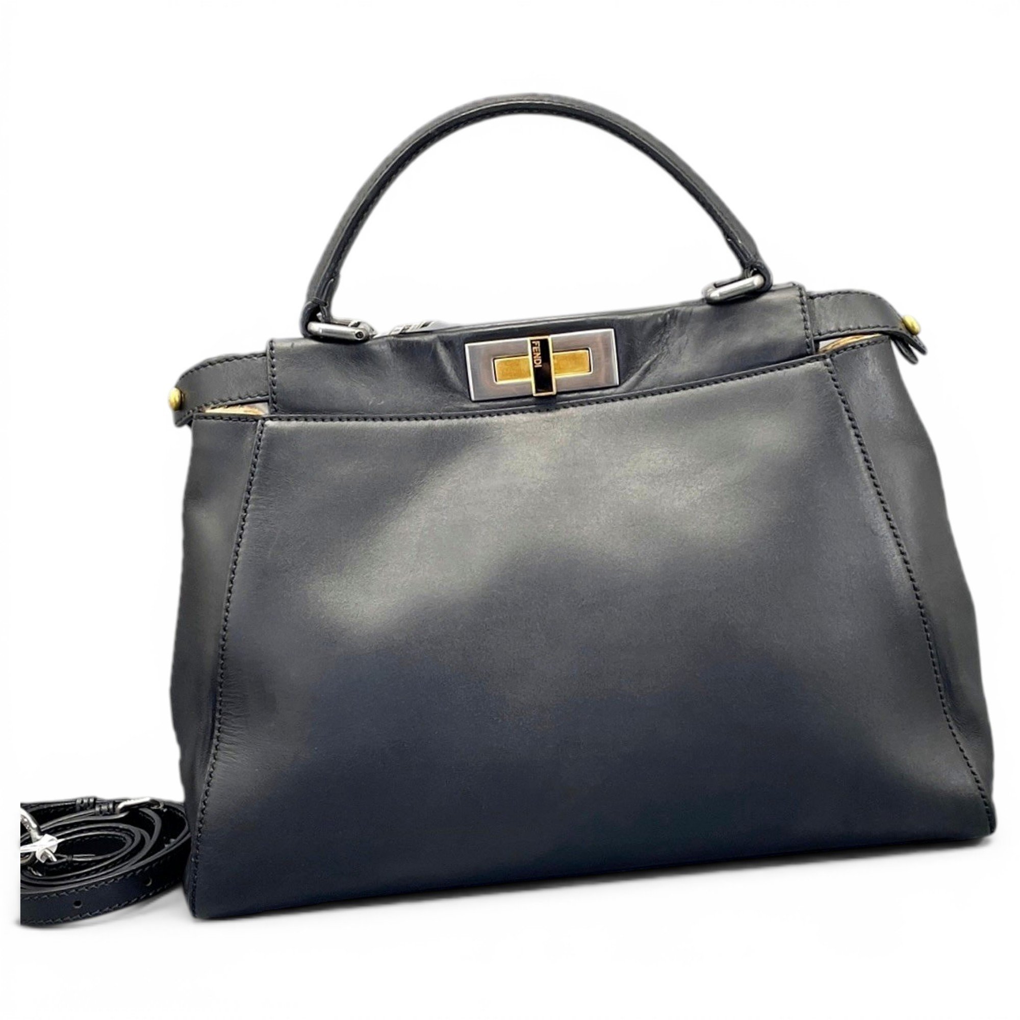 Peekaboo leather handbag