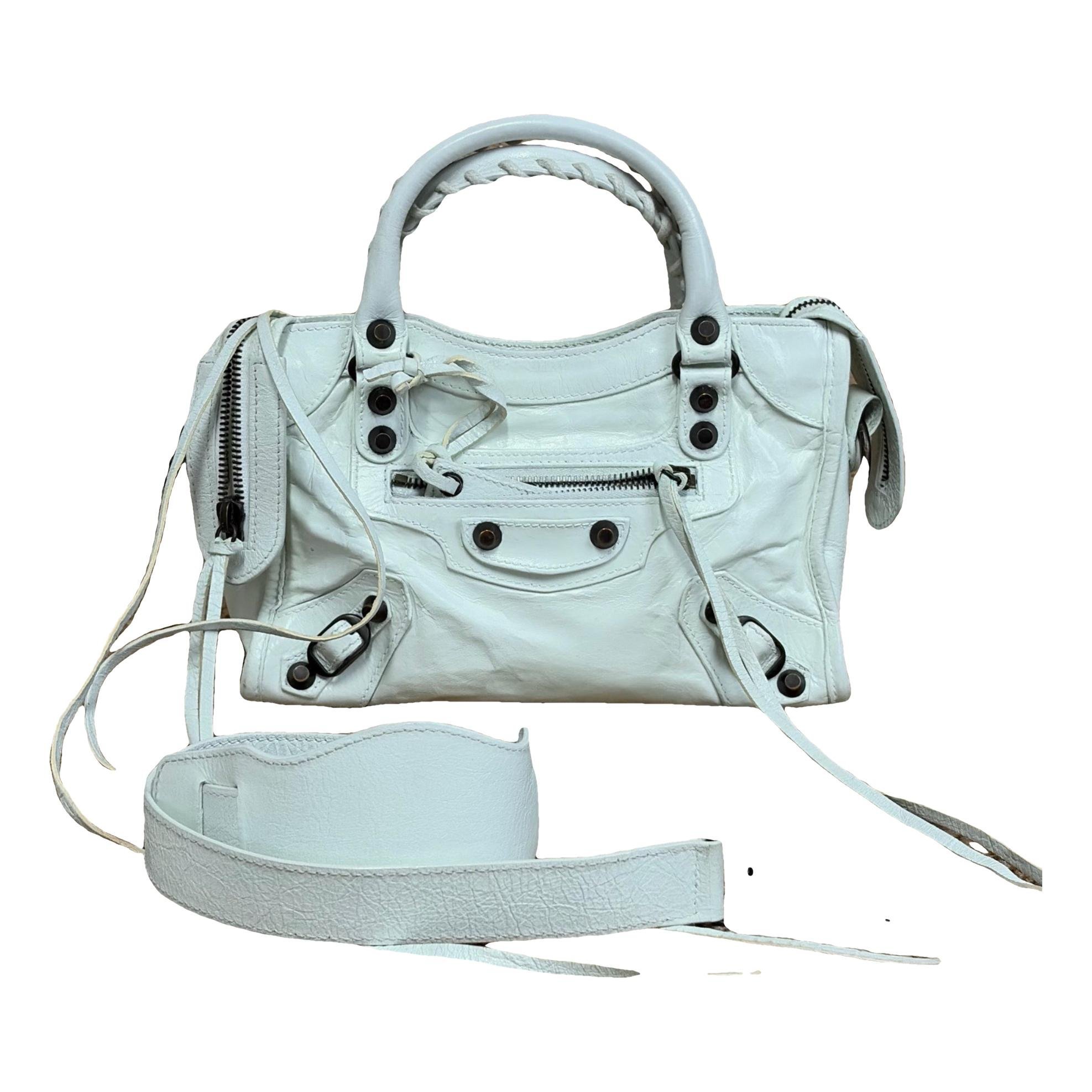 City leather handbag