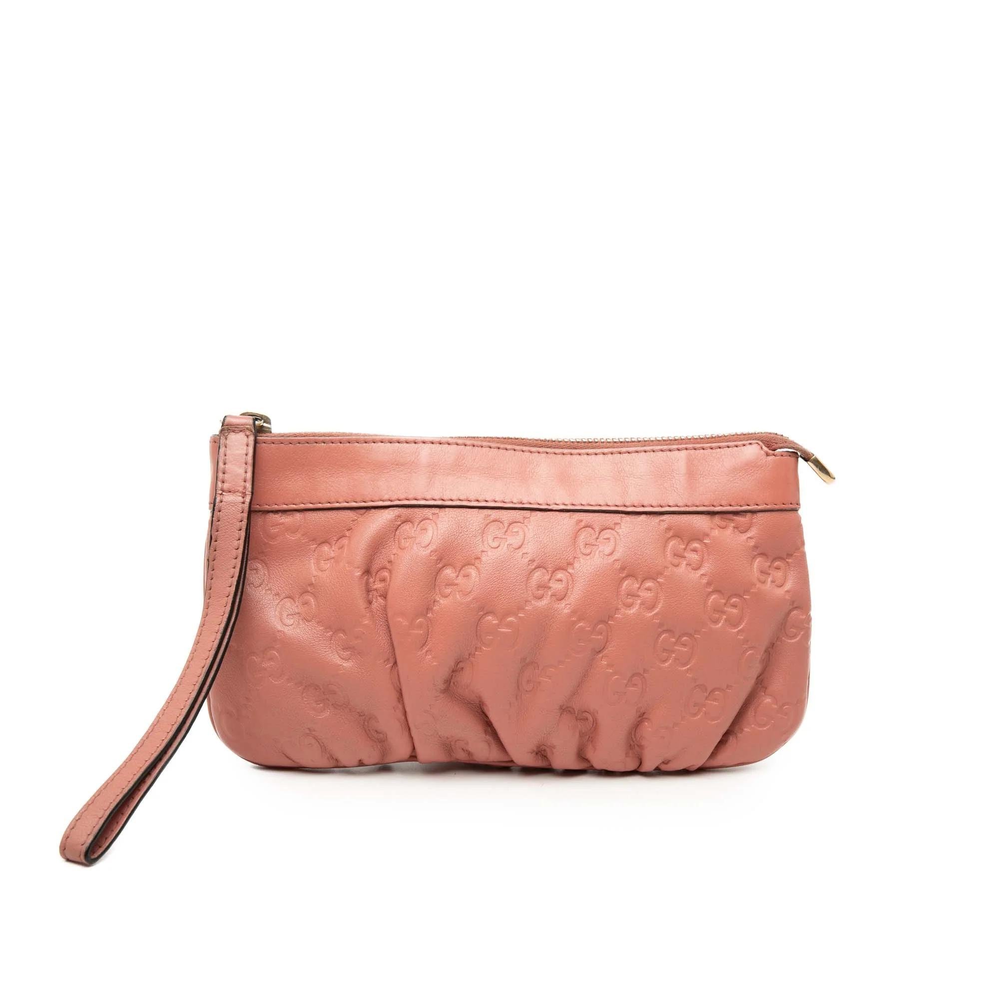 Leather clutch bag