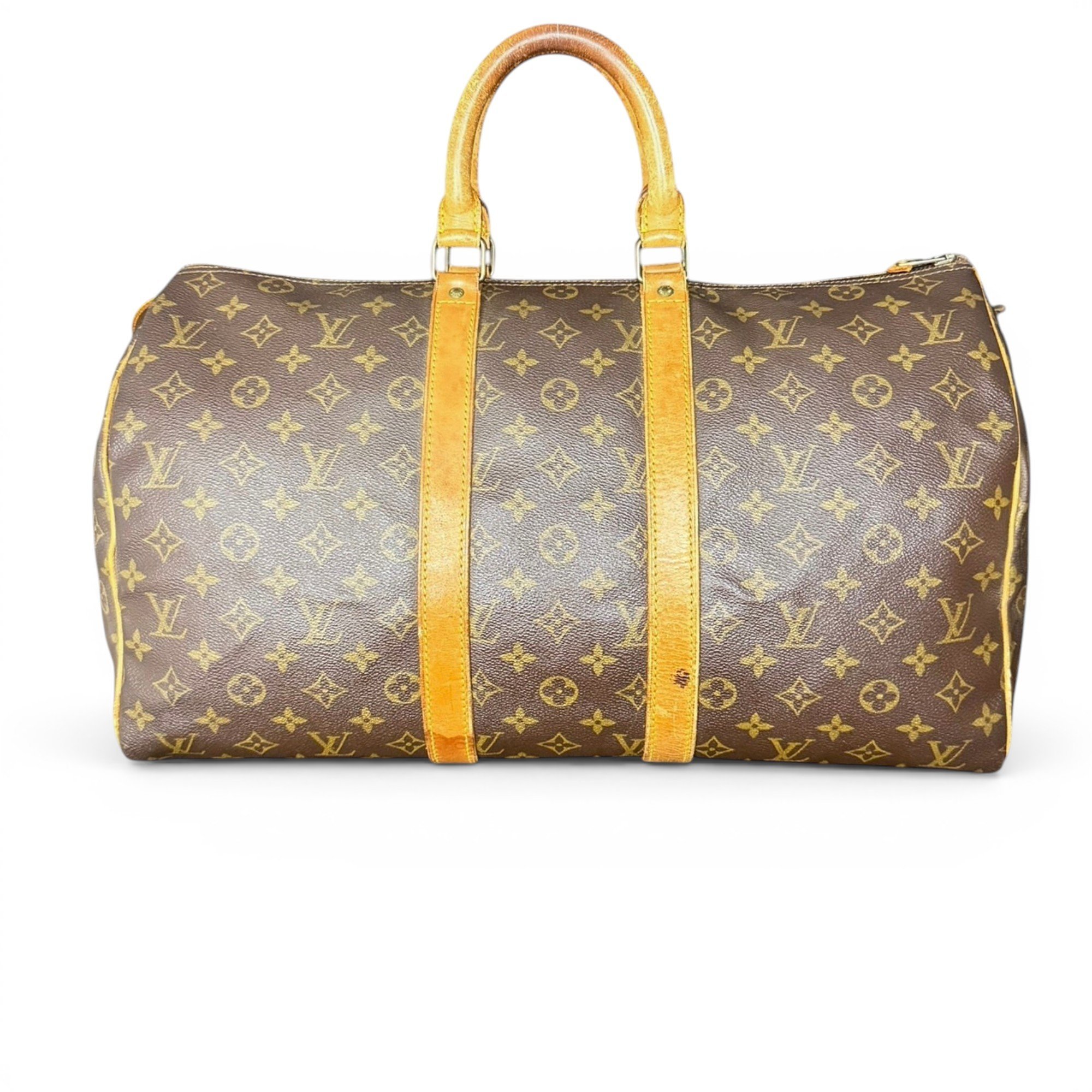 Keepall leather travel bag