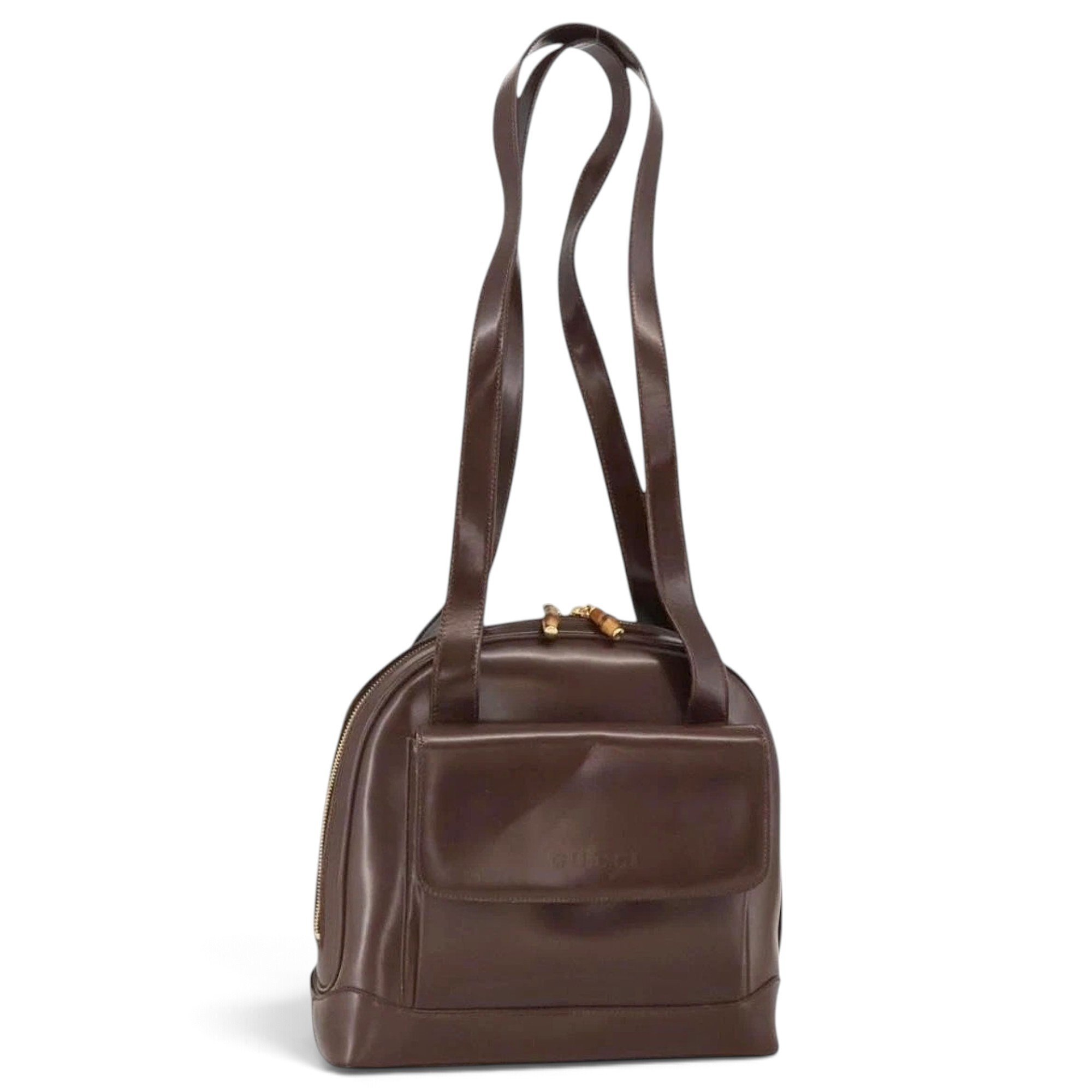 Patent leather handbag