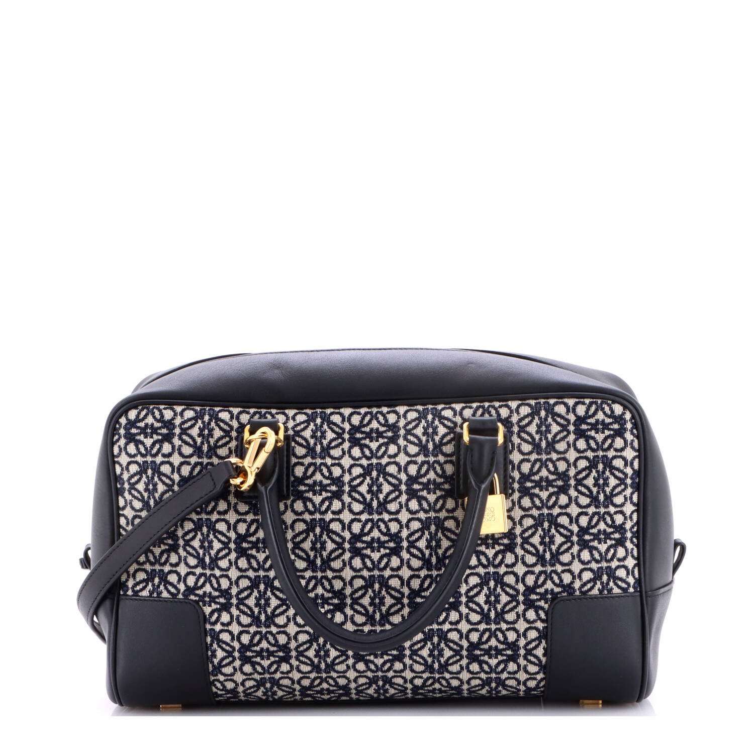 Loewe Amazona Bag Leather and Jacquard Canvas 28