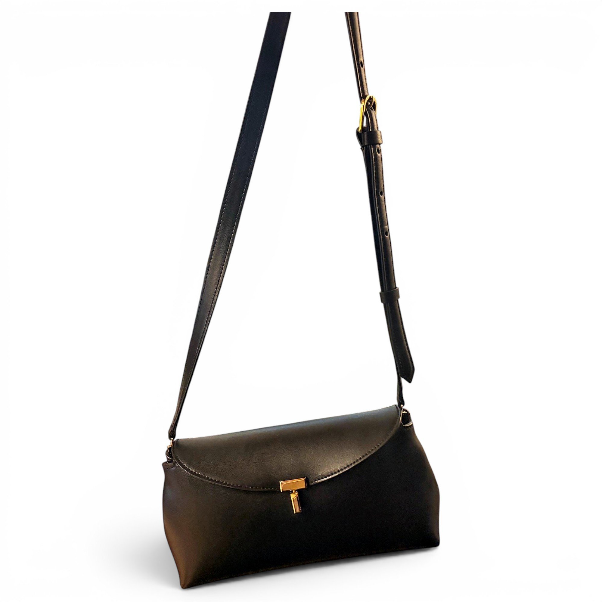 Toteme T-Lock leather crossbody bag