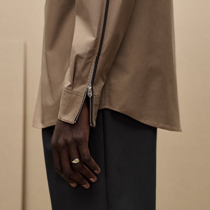 Tourbe Straight Cut Shirt With Contrasted Detail