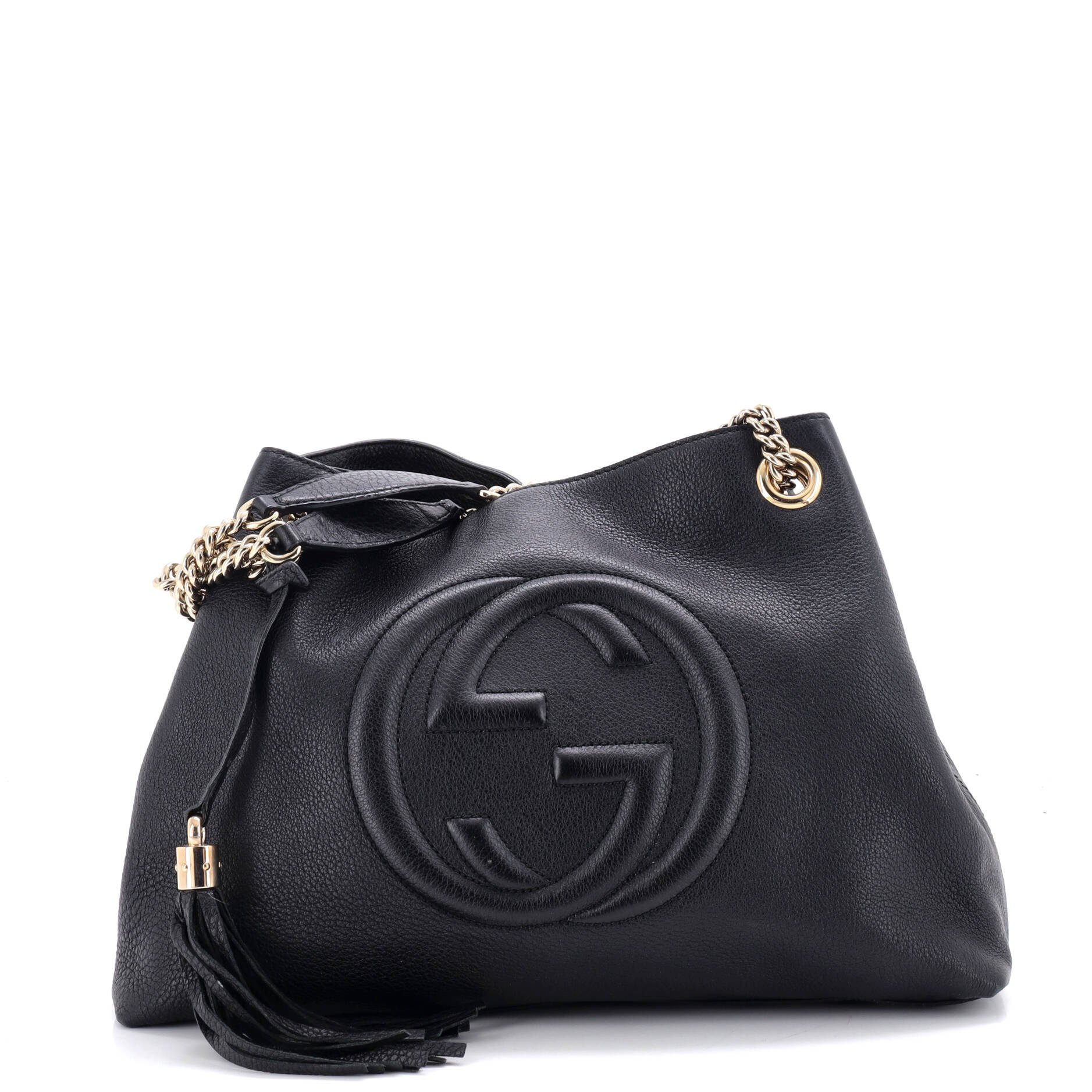 Soho Chain Strap Shoulder Bag Leather Medium