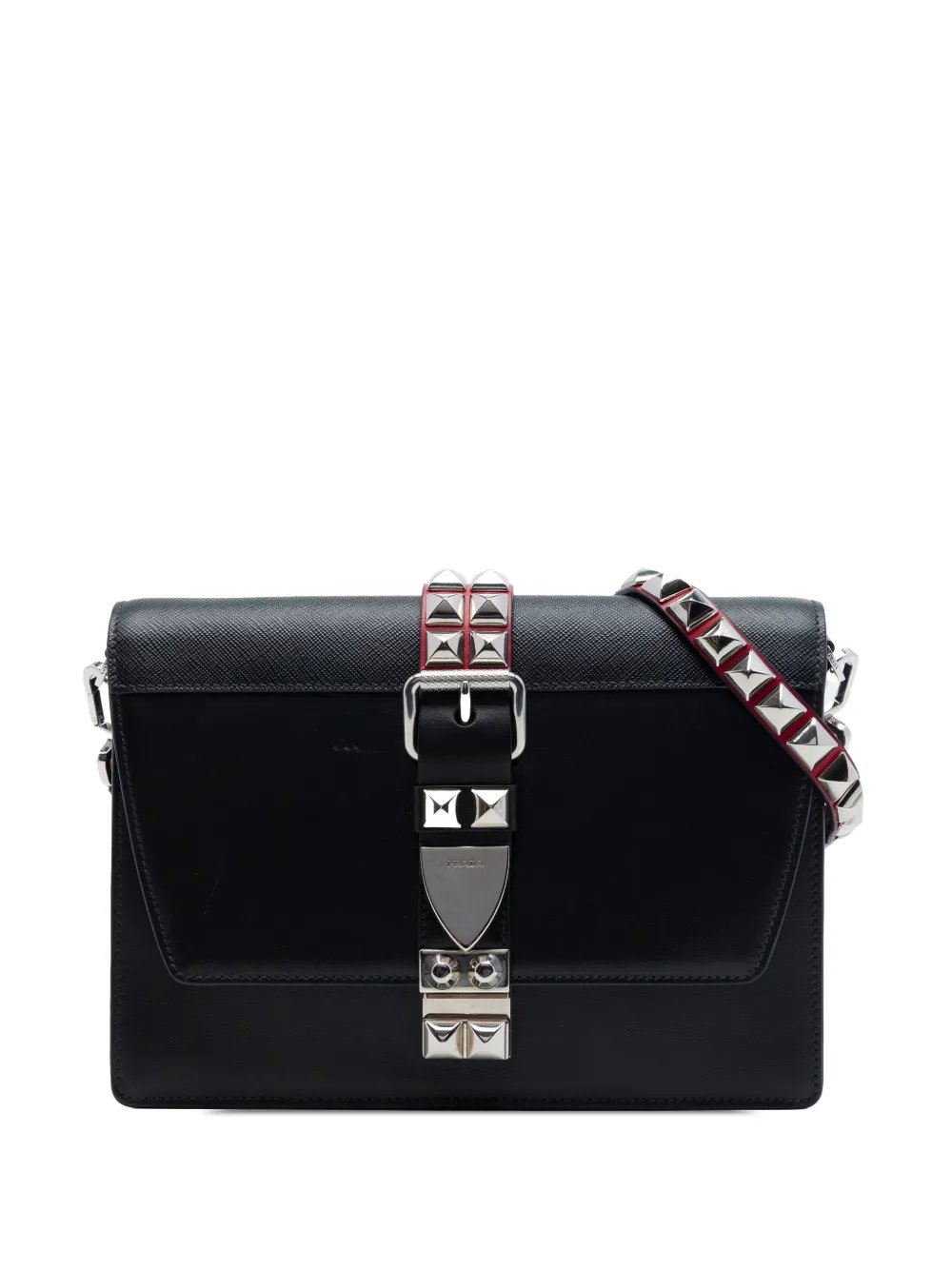 2010-2026 City Calfskin and Saffiano Studded Elektra crossbody bag